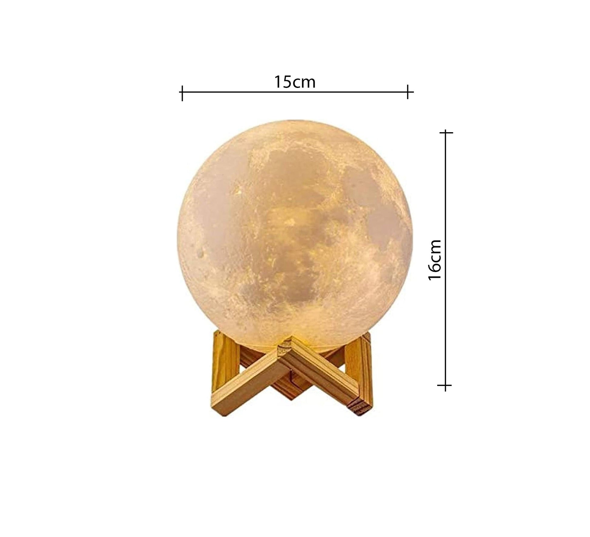 Moon lamp with a stylish wooden design - Vitrine Furniture - Lighting
