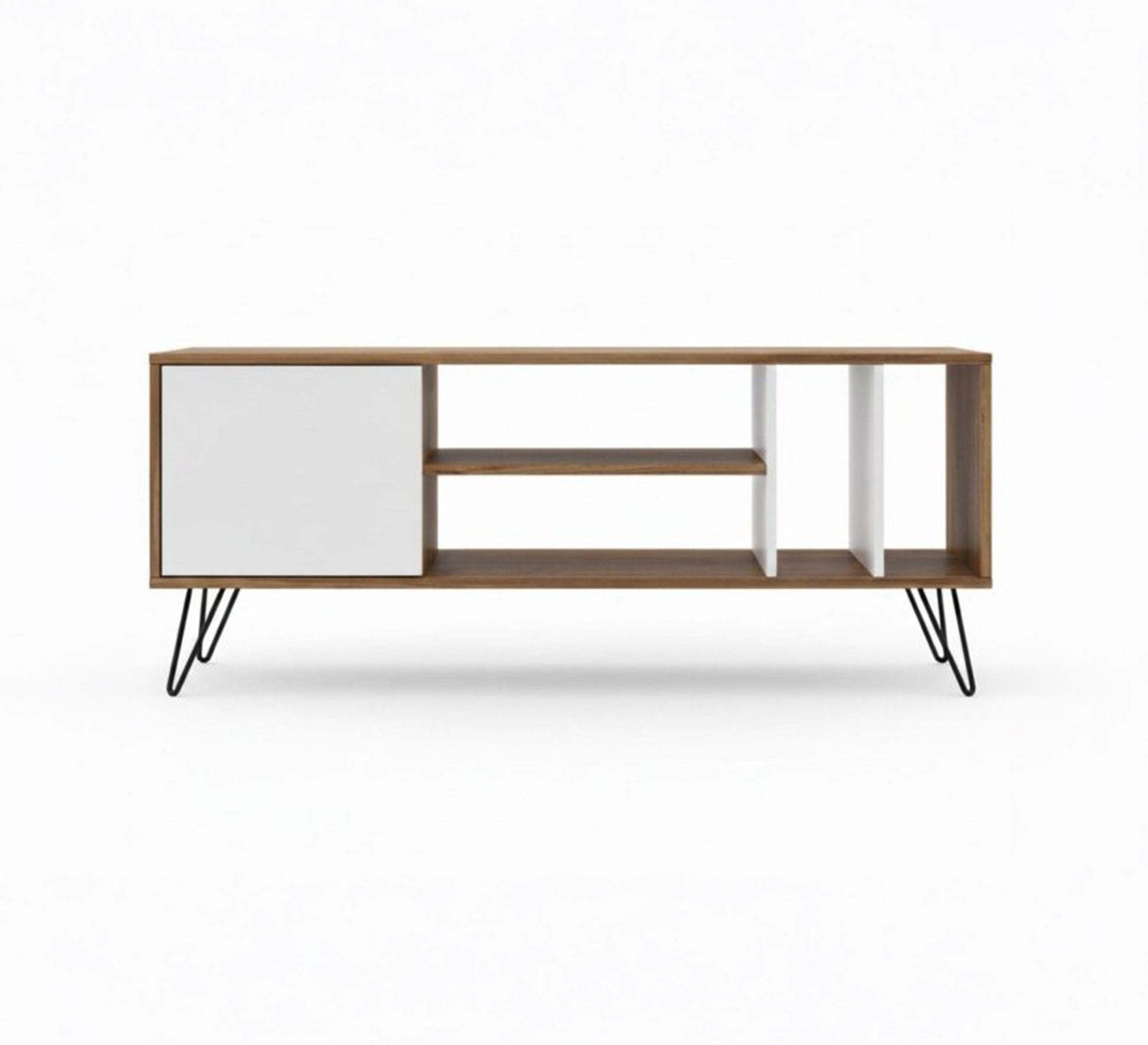 Multi-shelf TV table with elegant wooden legs - Vitrine Furniture - TV Table & Cabinet