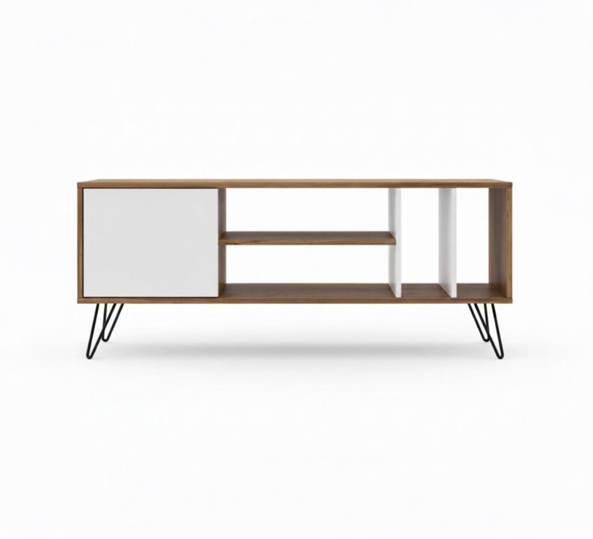 Multi-shelf TV table with elegant wooden legs - Vitrine Furniture - TV Table & Cabinet