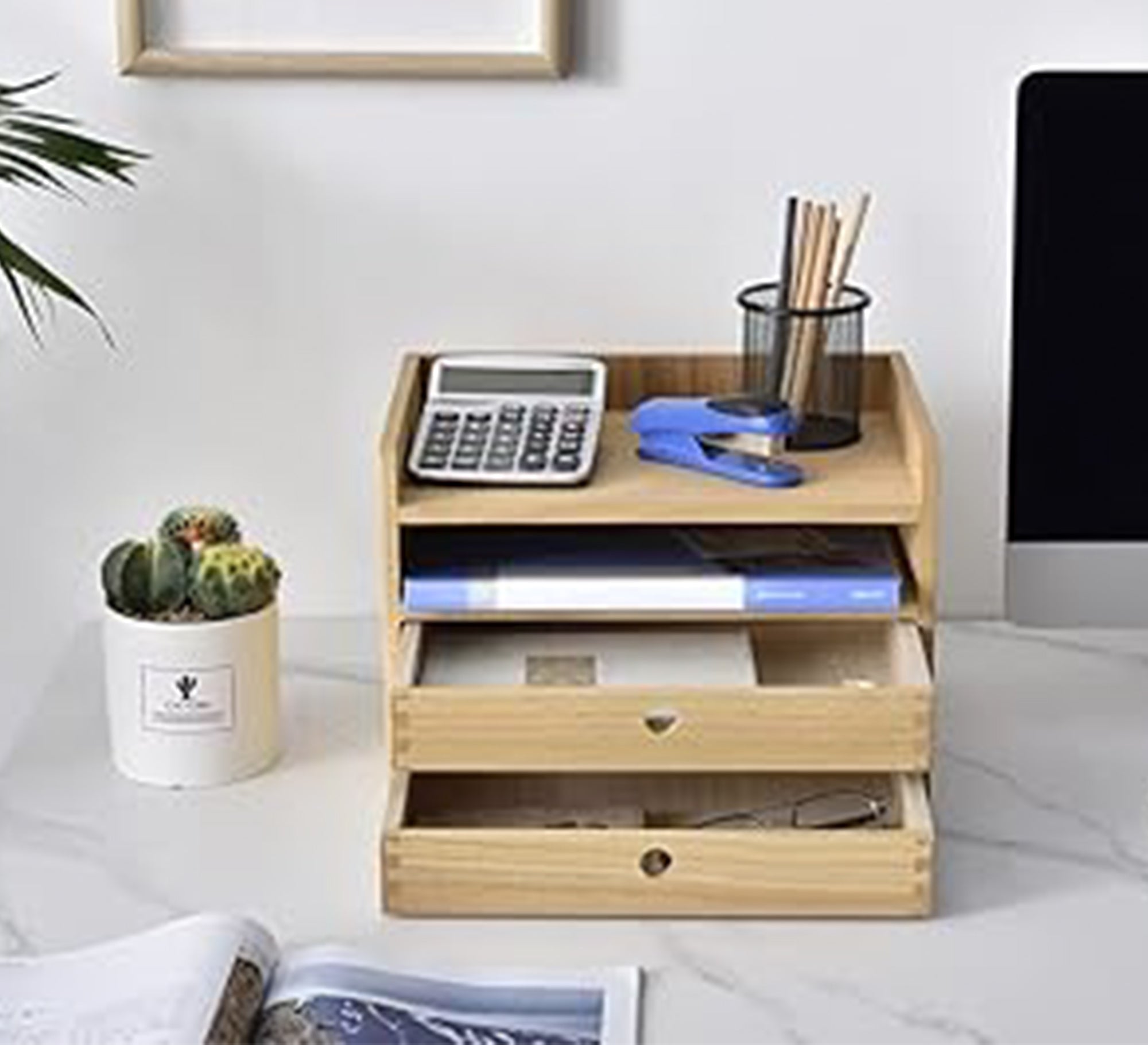 Multi - Use Desk Organizer with Drawers – MDF - Vitrine Furniture - Furniture
