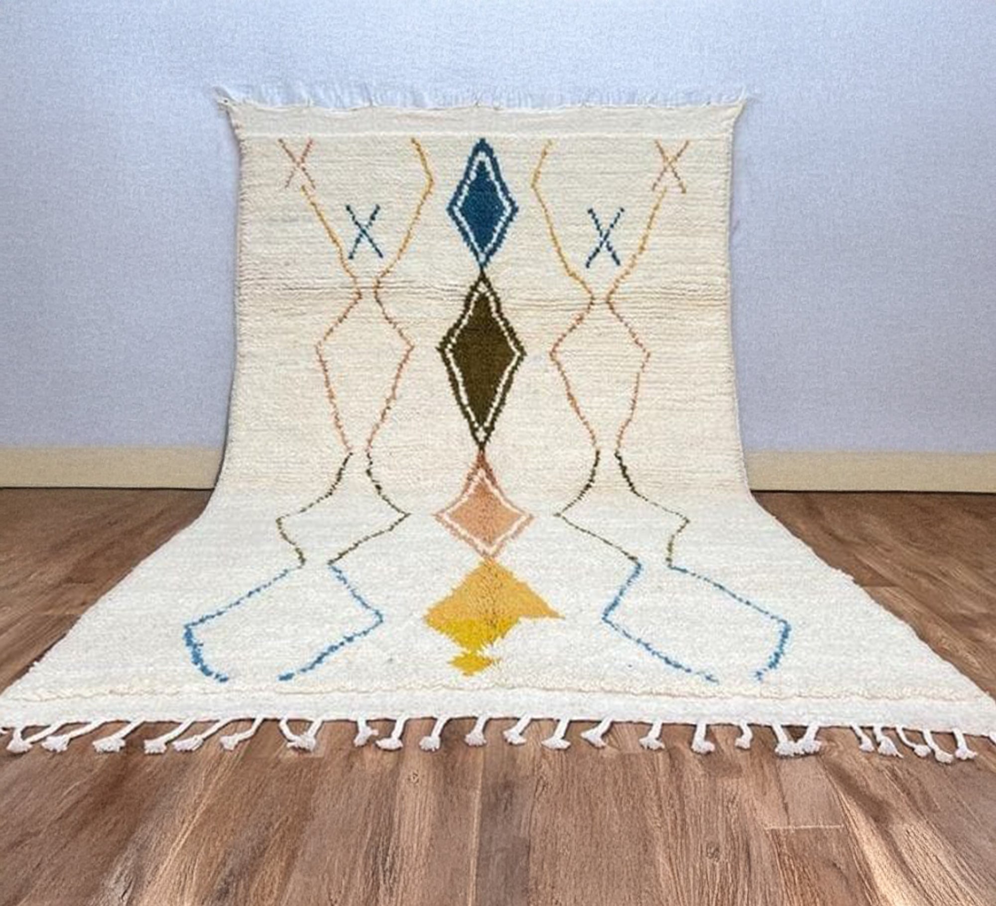 Multicolored diamond rug with fine threads - Vitrine Furniture - Accessories