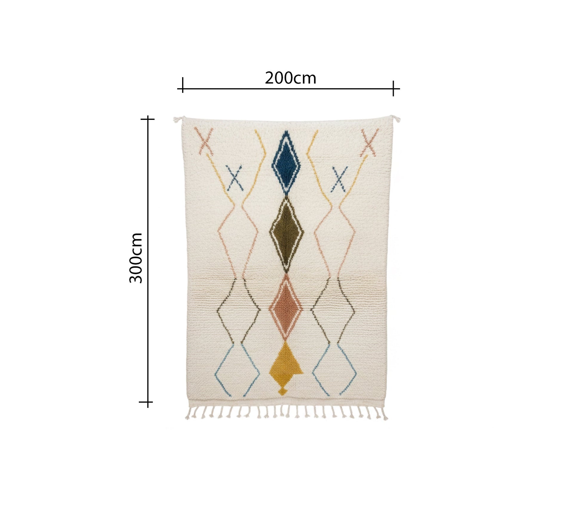 Multicolored diamond rug with fine threads - Vitrine Furniture - Accessories