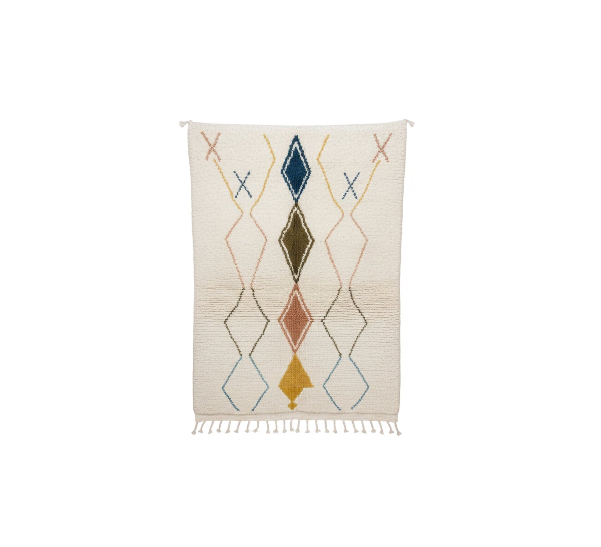 Multicolored diamond rug with fine threads - Vitrine Furniture - Accessories