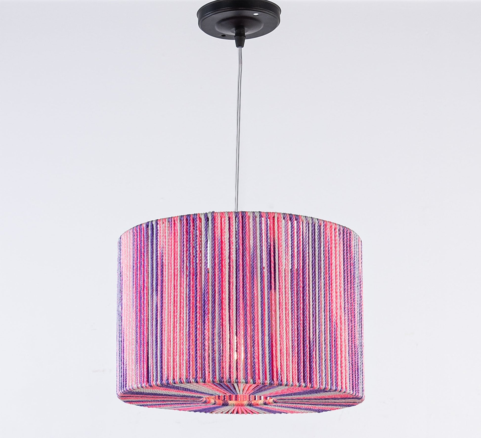Multicolored macrame ceiling chandelier - Vitrine Furniture - Lighting