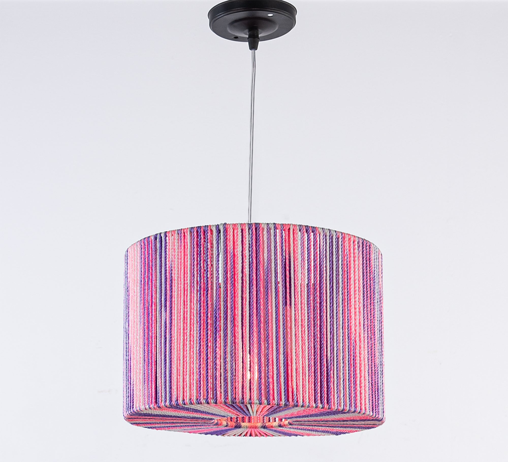 Multicolored macrame ceiling chandelier - Vitrine Furniture - Lighting