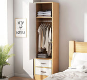 Narrow wardrobe with practical storage and drawers - Vitrine Furniture - Furniture