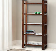 Natural brown wooden bookshelf - Vitrine Furniture - Furniture