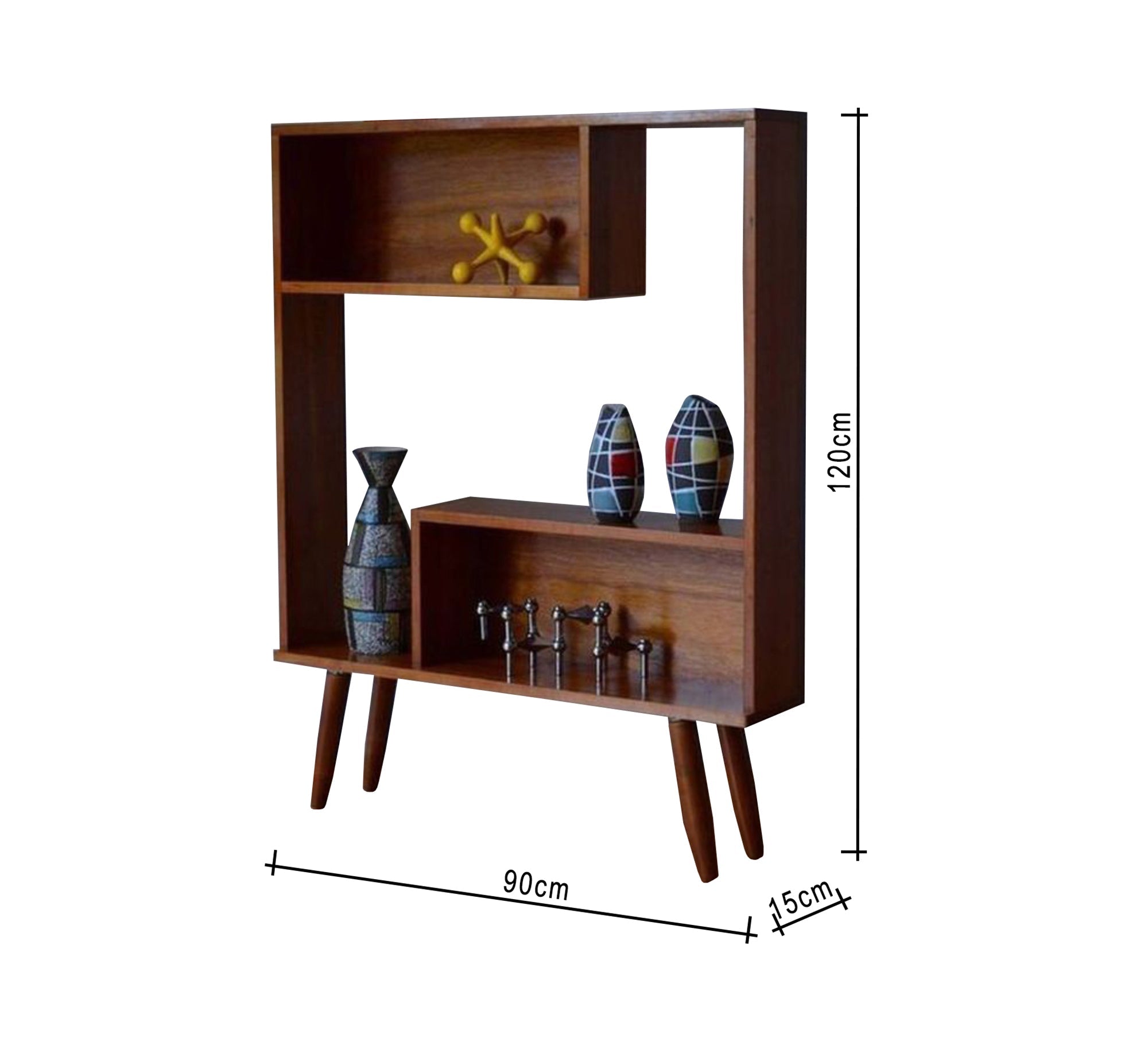 Natural wood bookshelf (0.75 inches thick) - Vitrine Furniture - Furniture