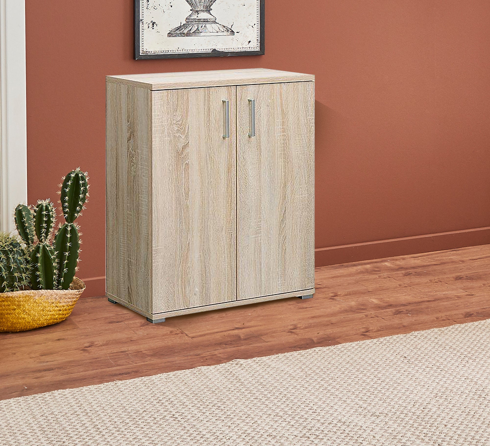 Natural wood color Shoe rack - Vitrine Furniture - Furniture