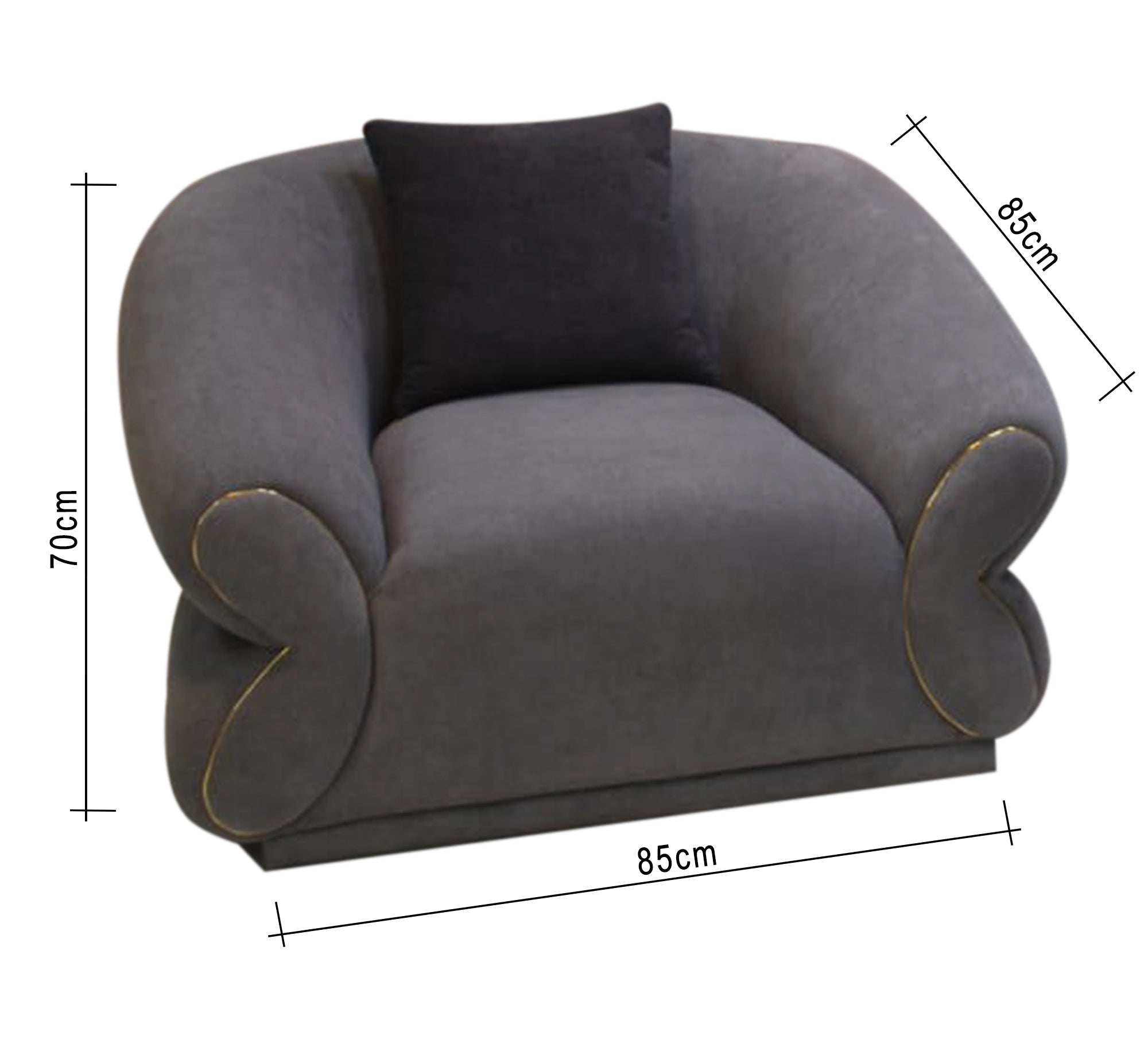 Navy and grey living room - Vitrine Furniture - Furniture