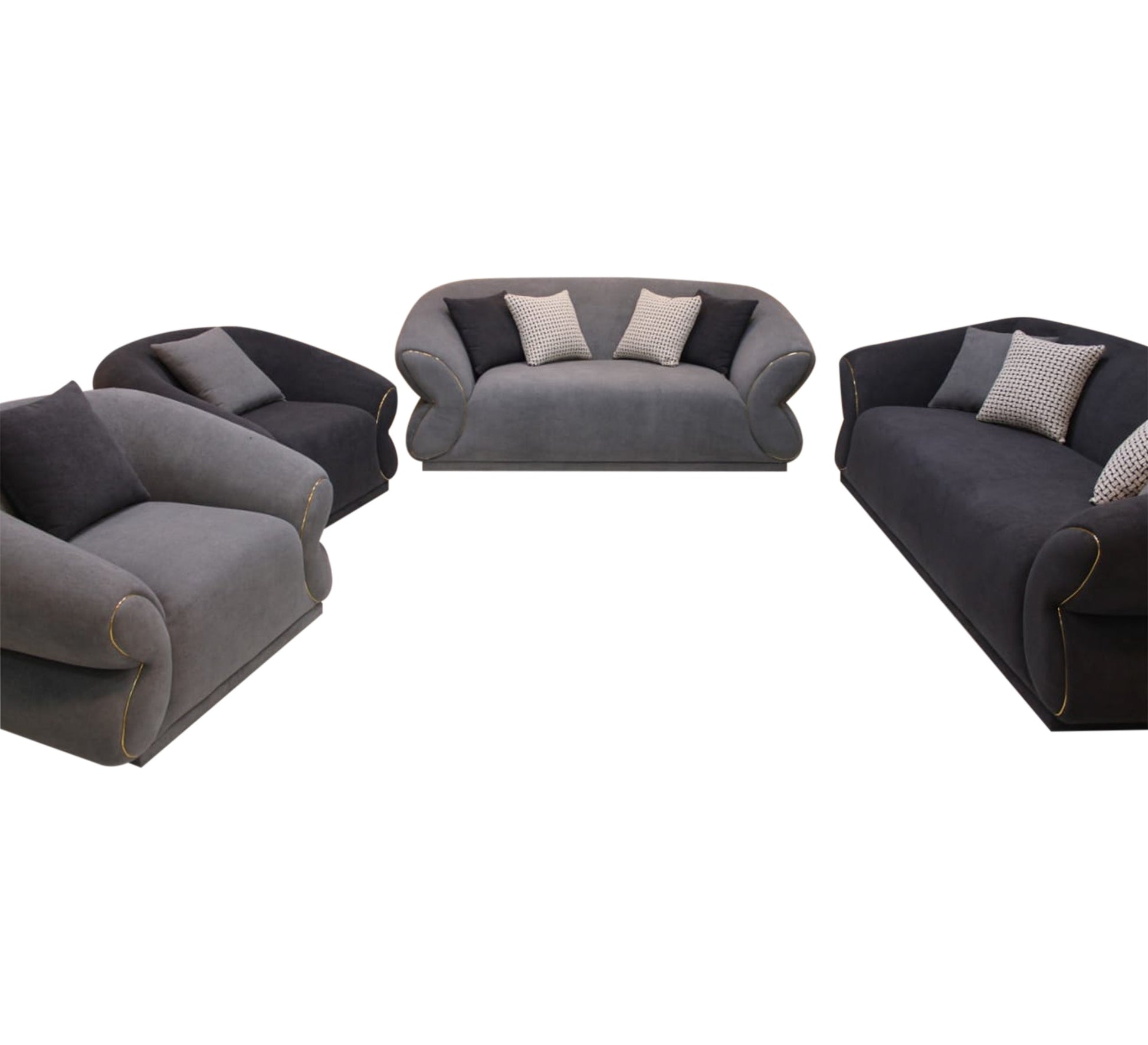 Navy and grey living room - Vitrine Furniture - Furniture