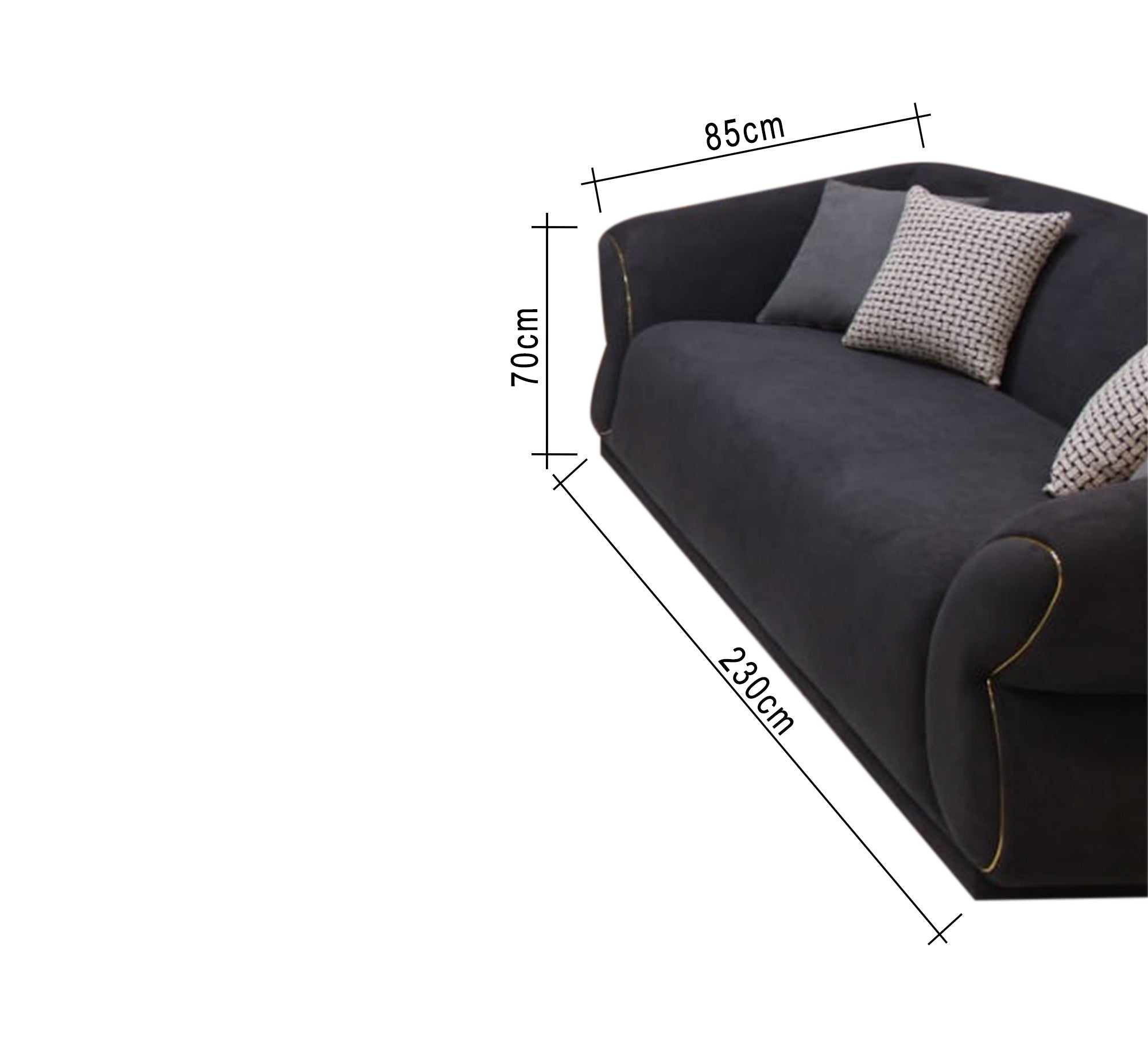 Navy and grey living room - Vitrine Furniture - Furniture