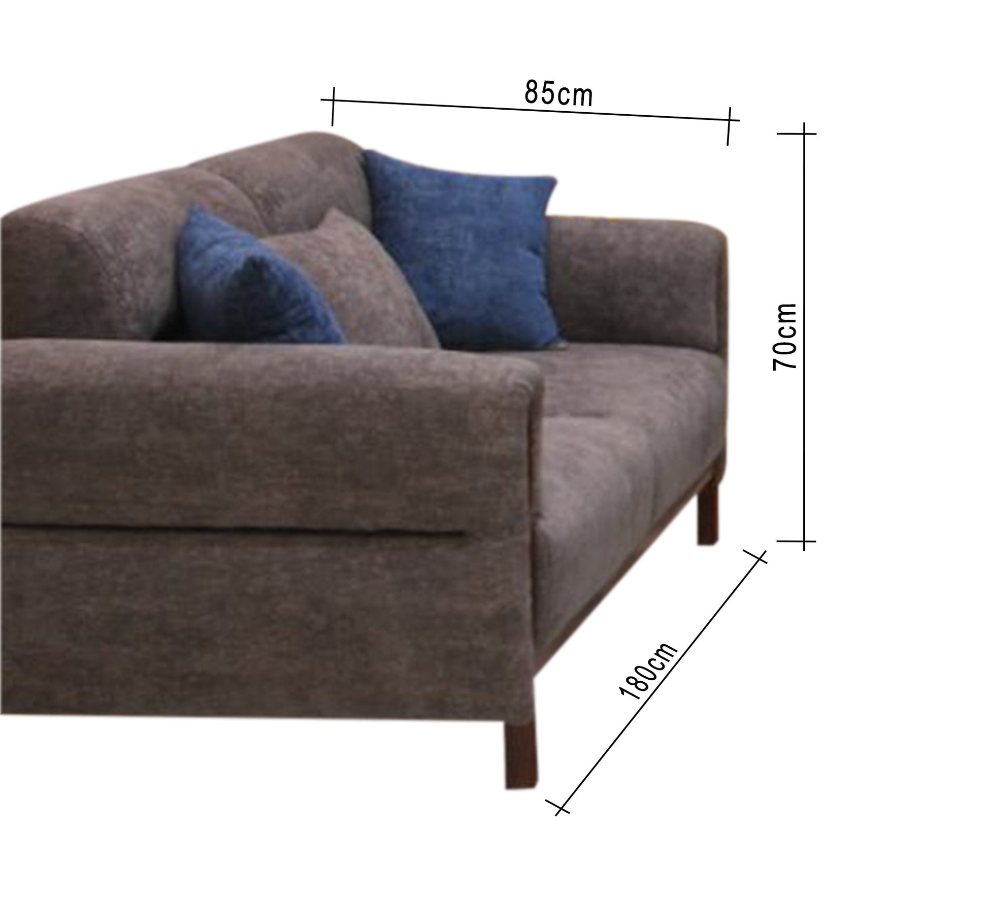 Navy and grey living room with raised legs - Vitrine Furniture - Furniture