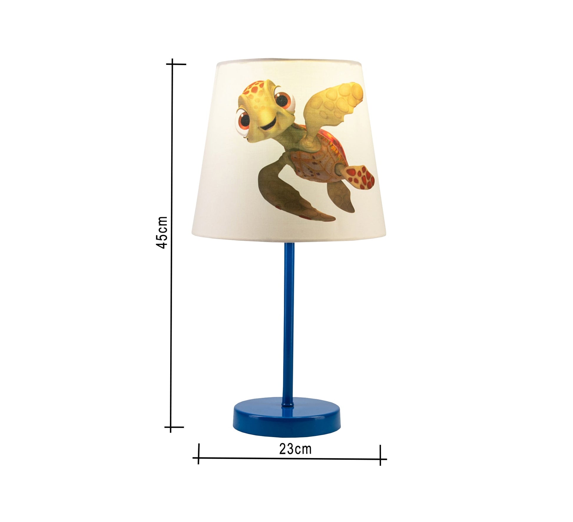 Nemo Turtle Lamp : A beautiful nautical touch with a blue base. - Vitrine Furniture - Lighting