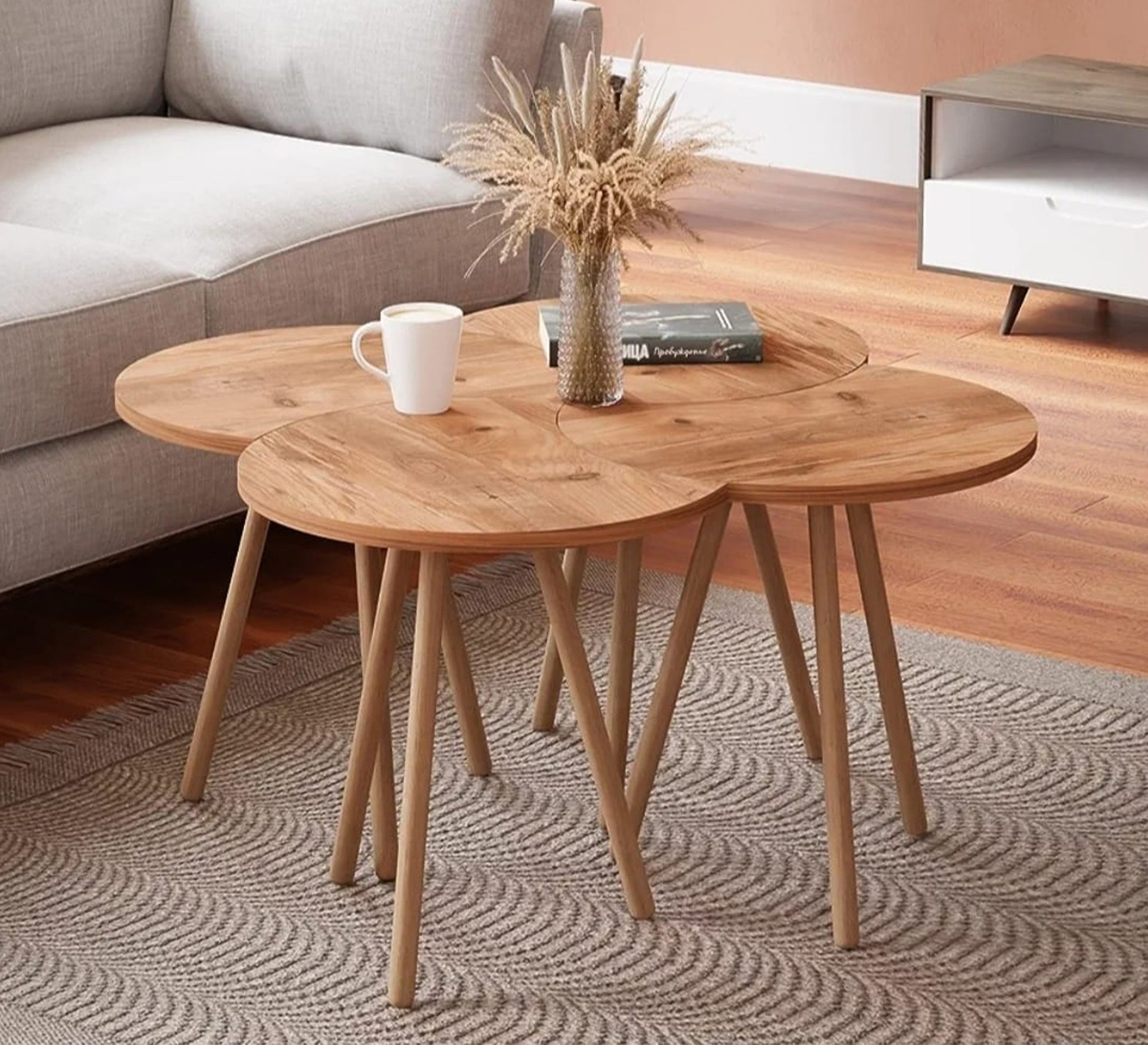 Nesting quadruple coffee tables - Vitrine Furniture - Side Tables