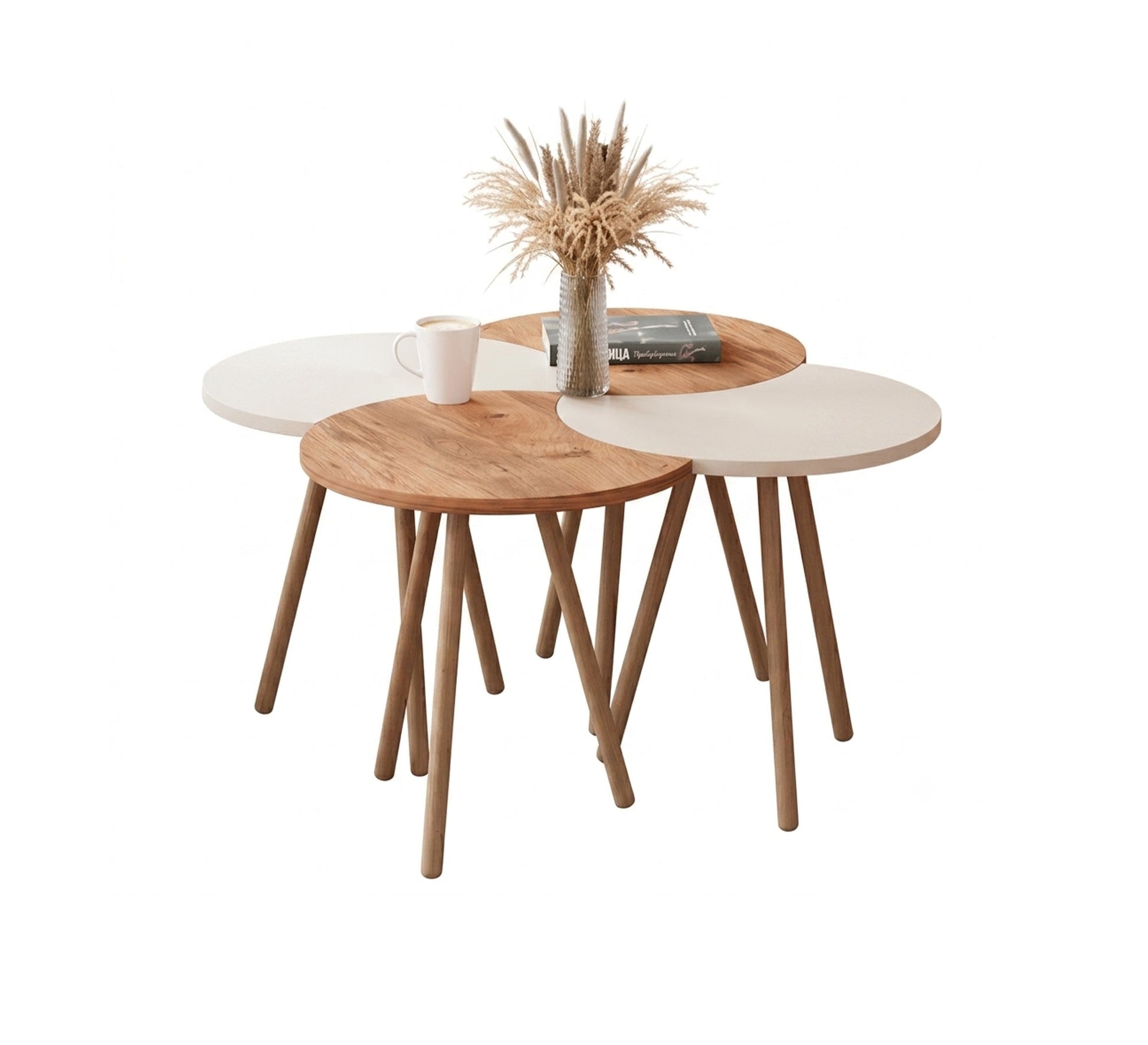 Nesting quadruple coffee tables - Vitrine Furniture - Side Tables