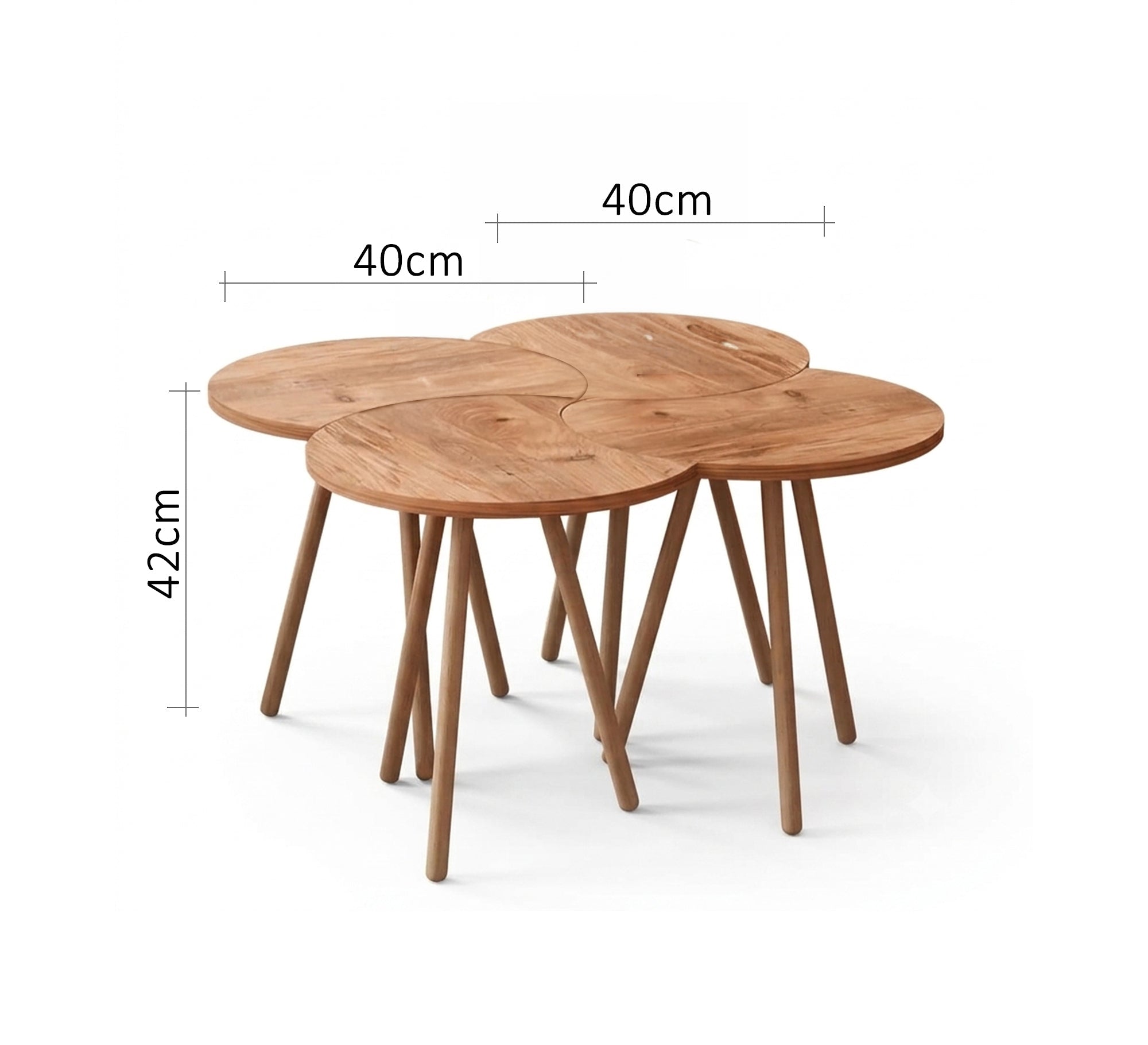 Nesting quadruple coffee tables - Vitrine Furniture - Side Tables