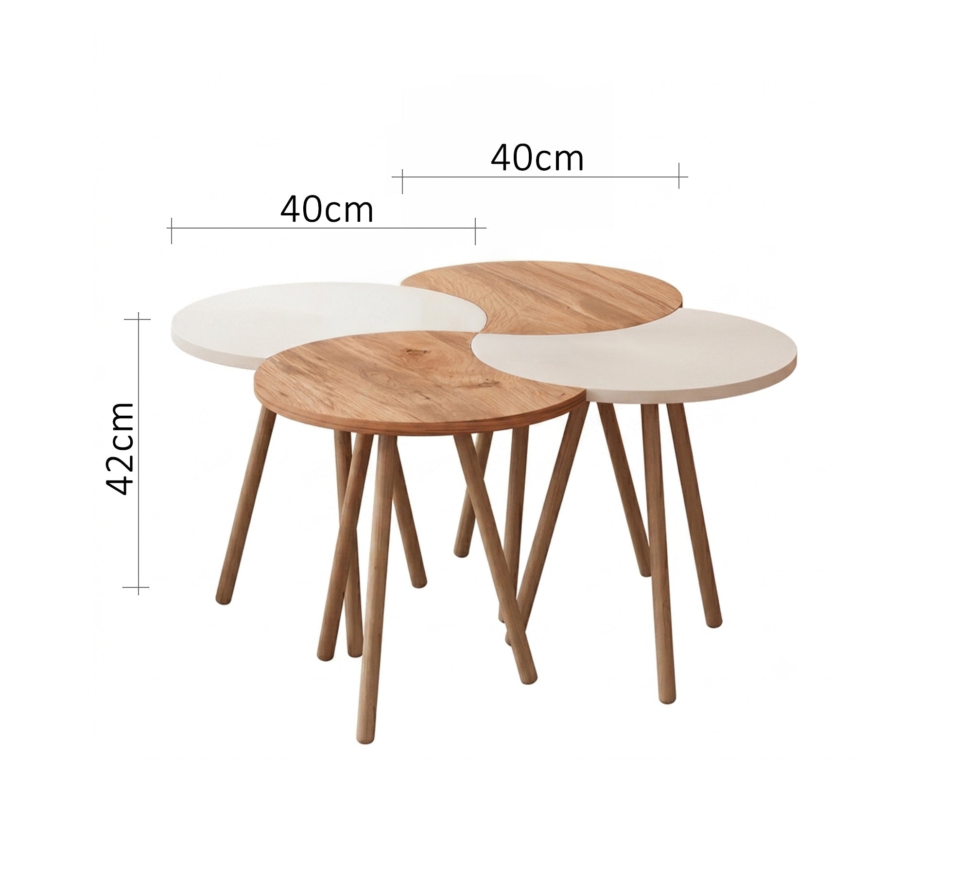 Nesting quadruple coffee tables - Vitrine Furniture - Side Tables