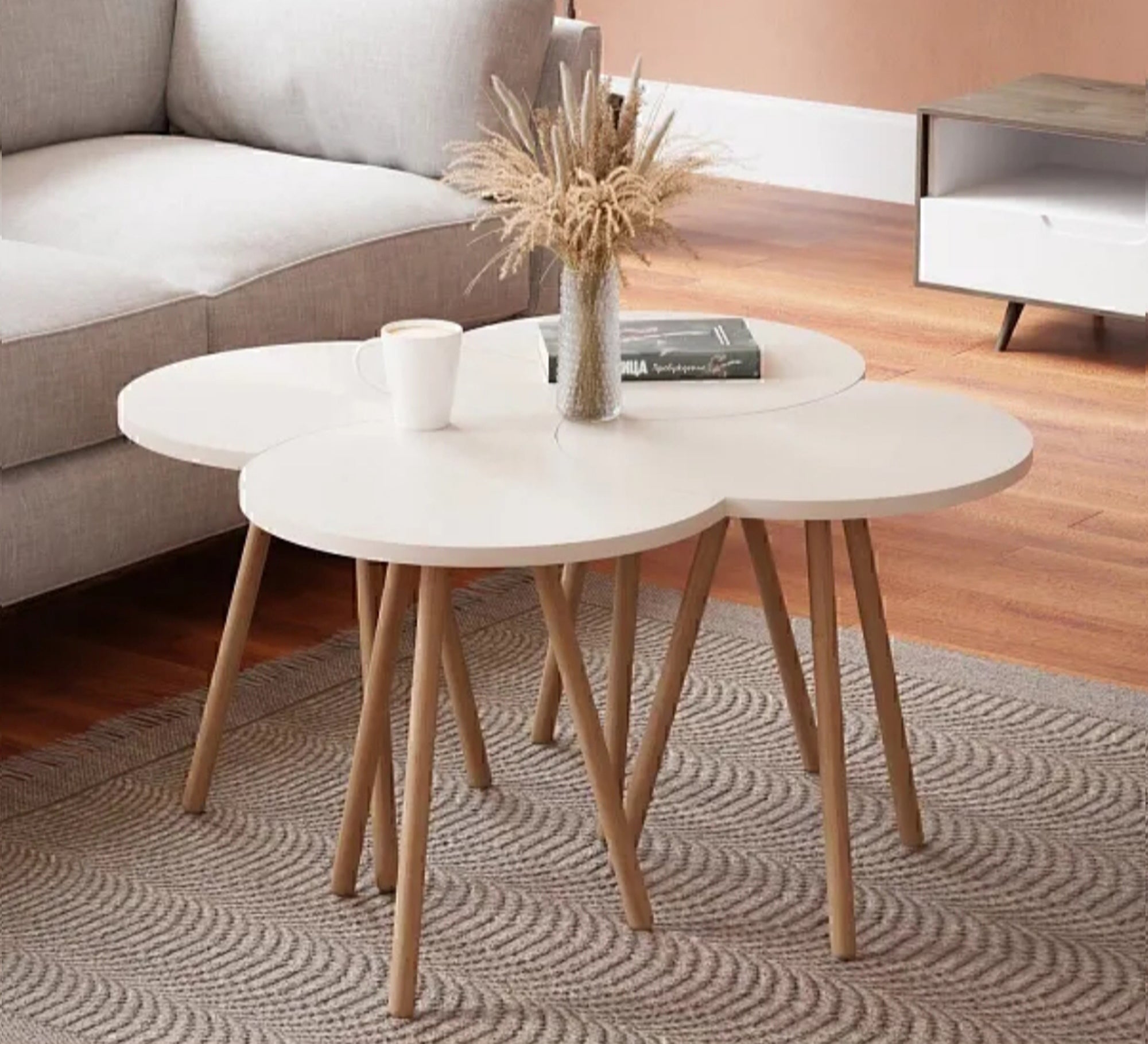 Nesting quadruple coffee tables - Vitrine Furniture - Side Tables