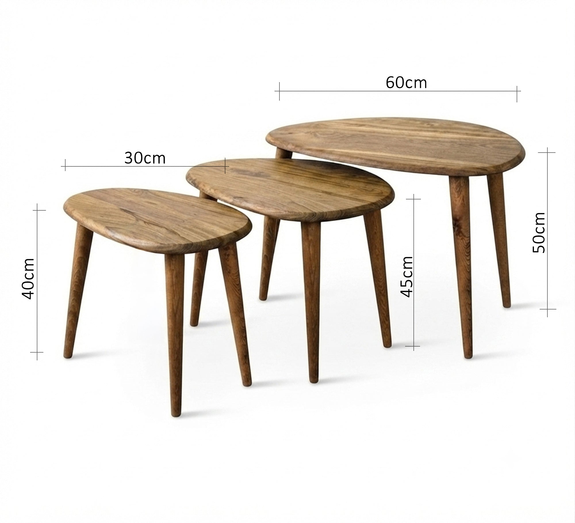 Nesting tables with a unique design - Vitrine Furniture - Side Tables