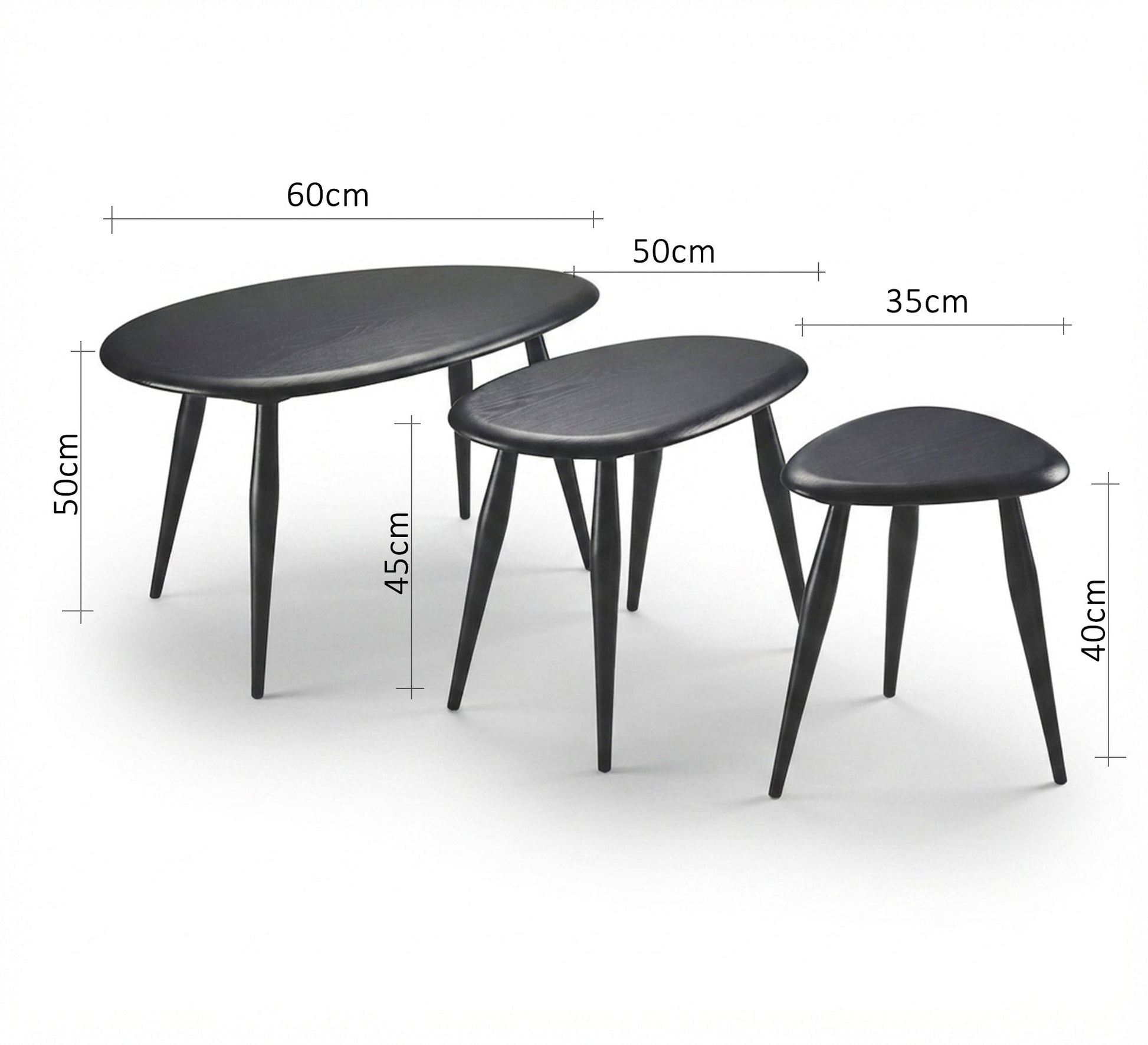Nesting tables with a unique design - Vitrine Furniture - Side Tables