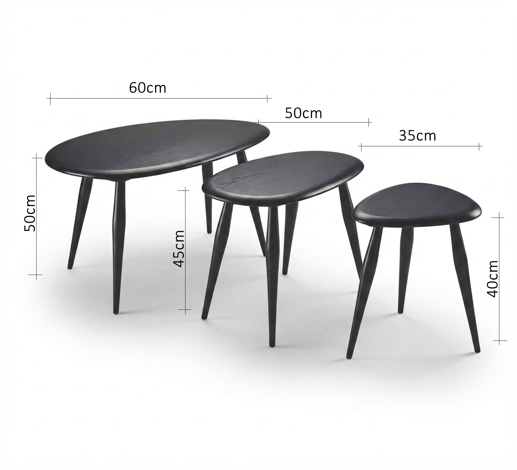 Nesting tables with a unique design - Vitrine Furniture - Side Tables