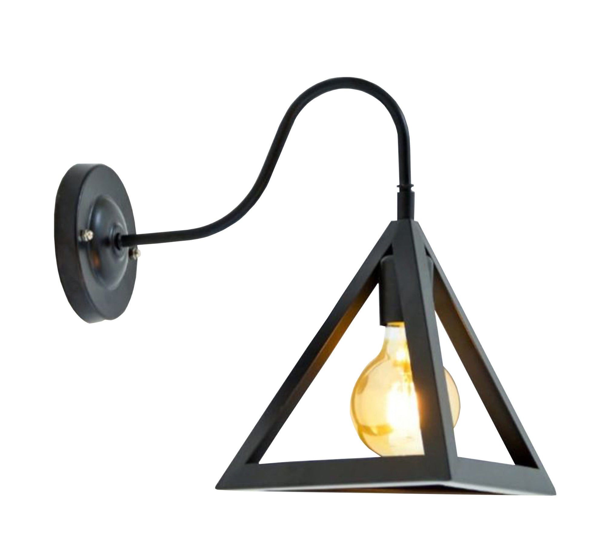 New Black Triangle Shape Wall Mounted Lamp - Vitrine Furniture - Wall Sconce Lighting