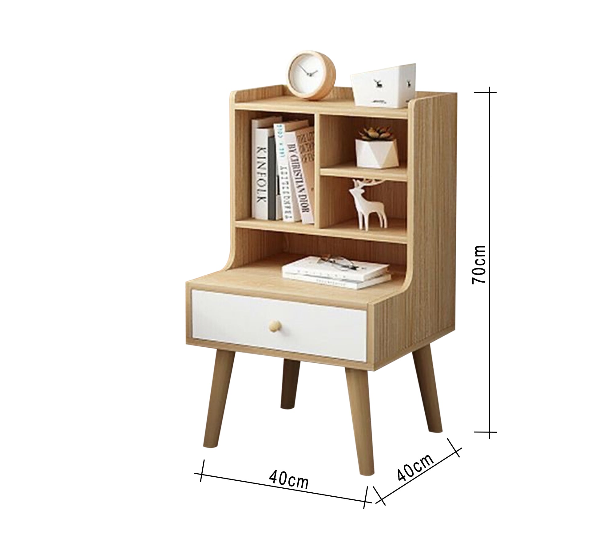 New design nightstand with library shelves - Vitrine Furniture - Furniture