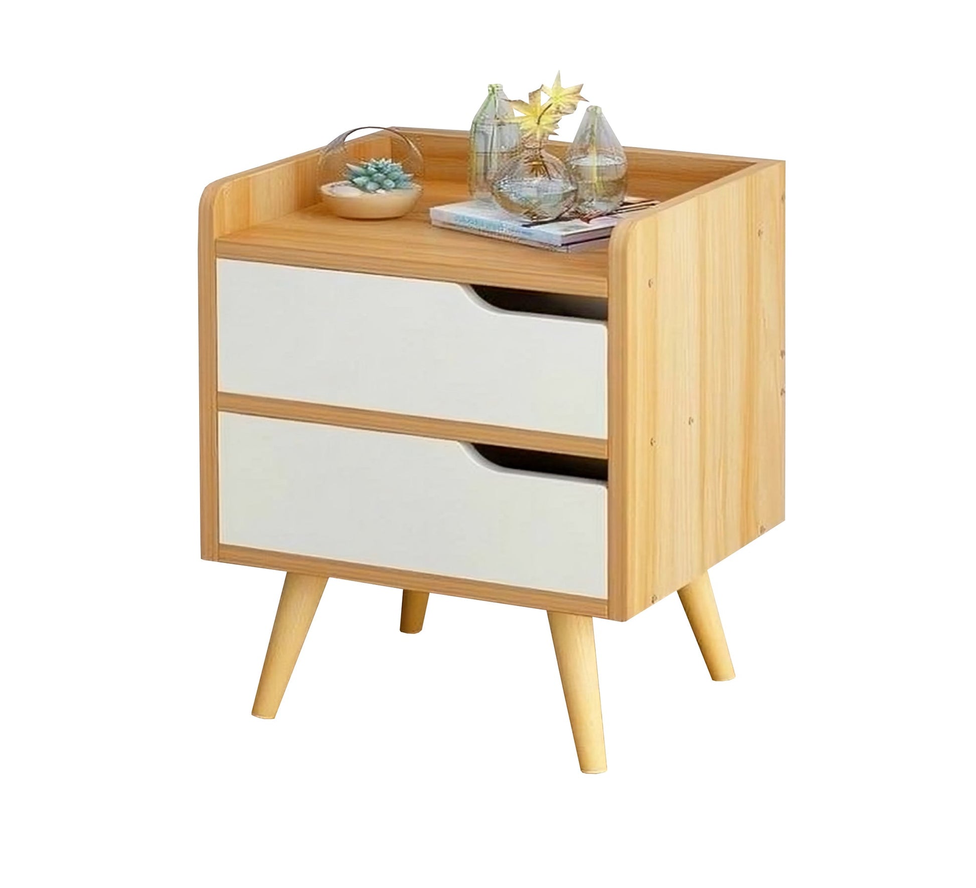 Nightstand with slanted decorative legs - Vitrine Furniture - Furniture