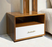 Nightstand with white drawer and open shelf - Vitrine Furniture - Furniture