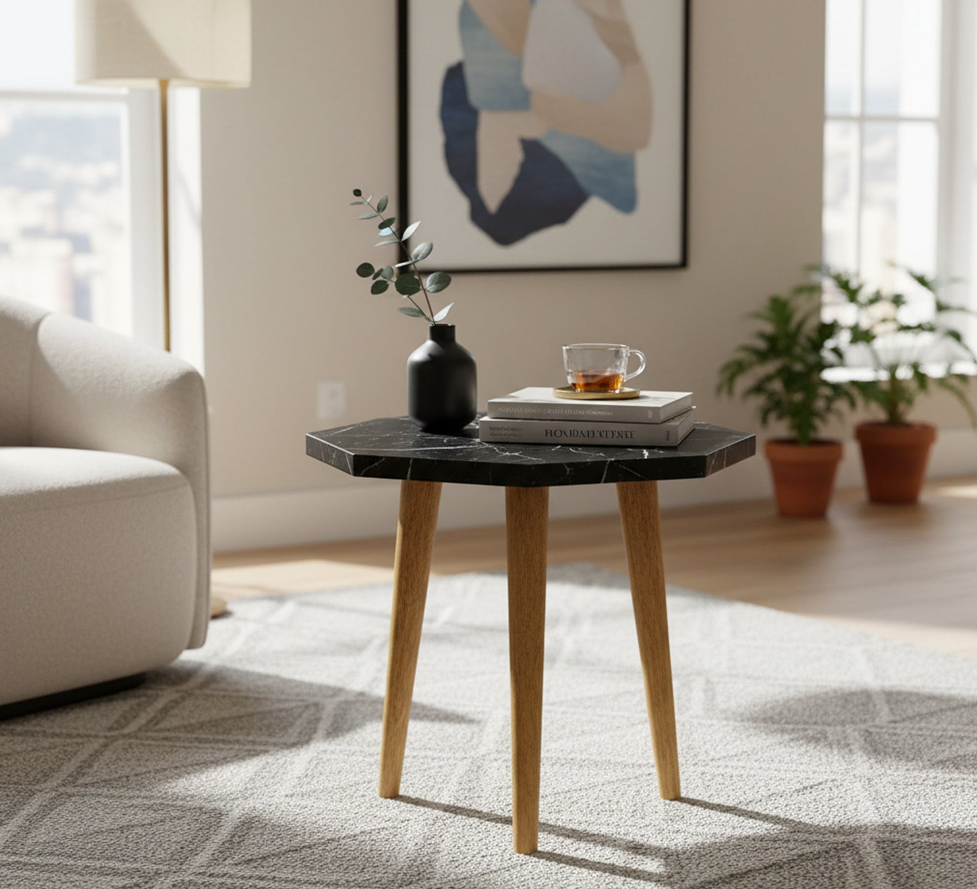 Octagonal side table - Vitrine Furniture - Side Tables