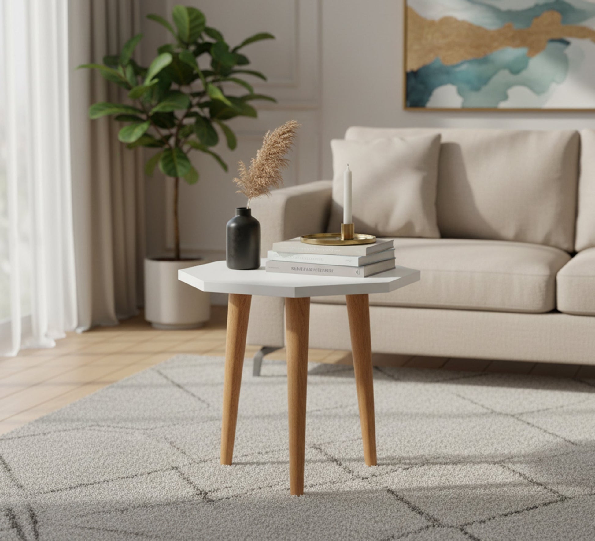 Octagonal side table - Vitrine Furniture - Side Tables