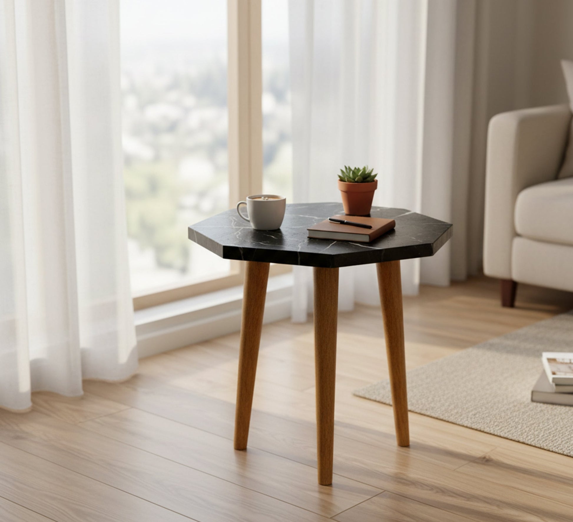 Octagonal side table - Vitrine Furniture - Side Tables