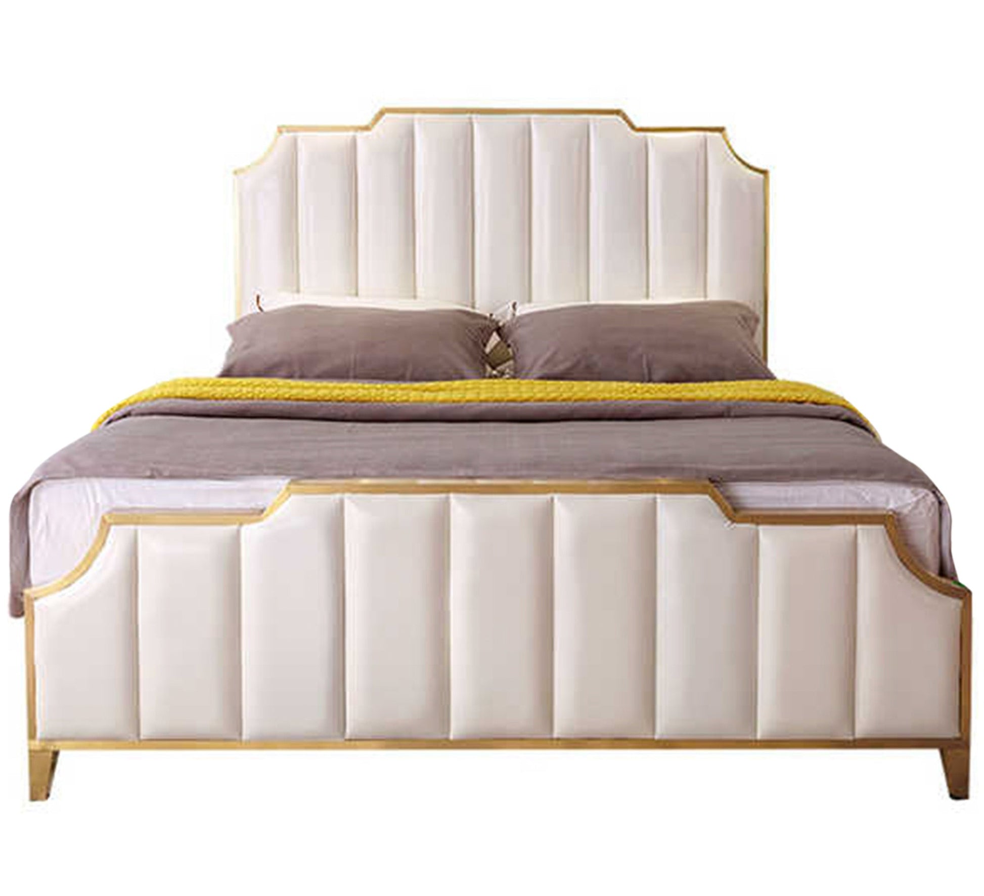 Off - white bed - Vitrine Furniture - Furniture