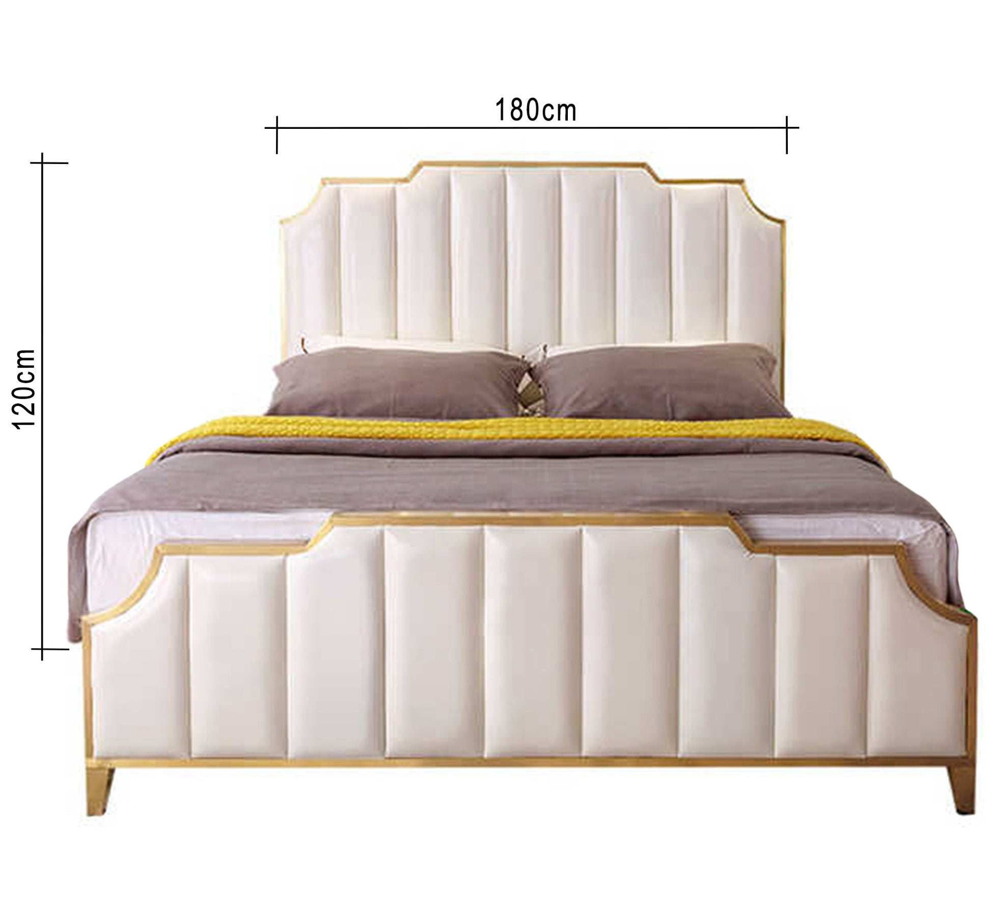 Off - white bed - Vitrine Furniture - Furniture