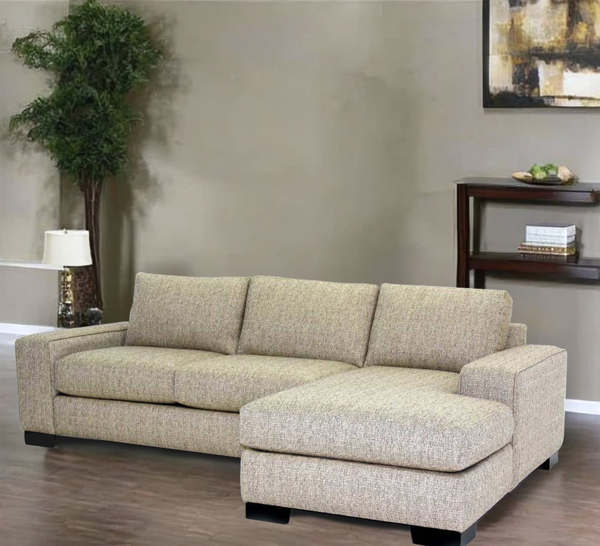 Off white corner, comfortable and attractive - Vitrine Furniture - L - shape sofa set
