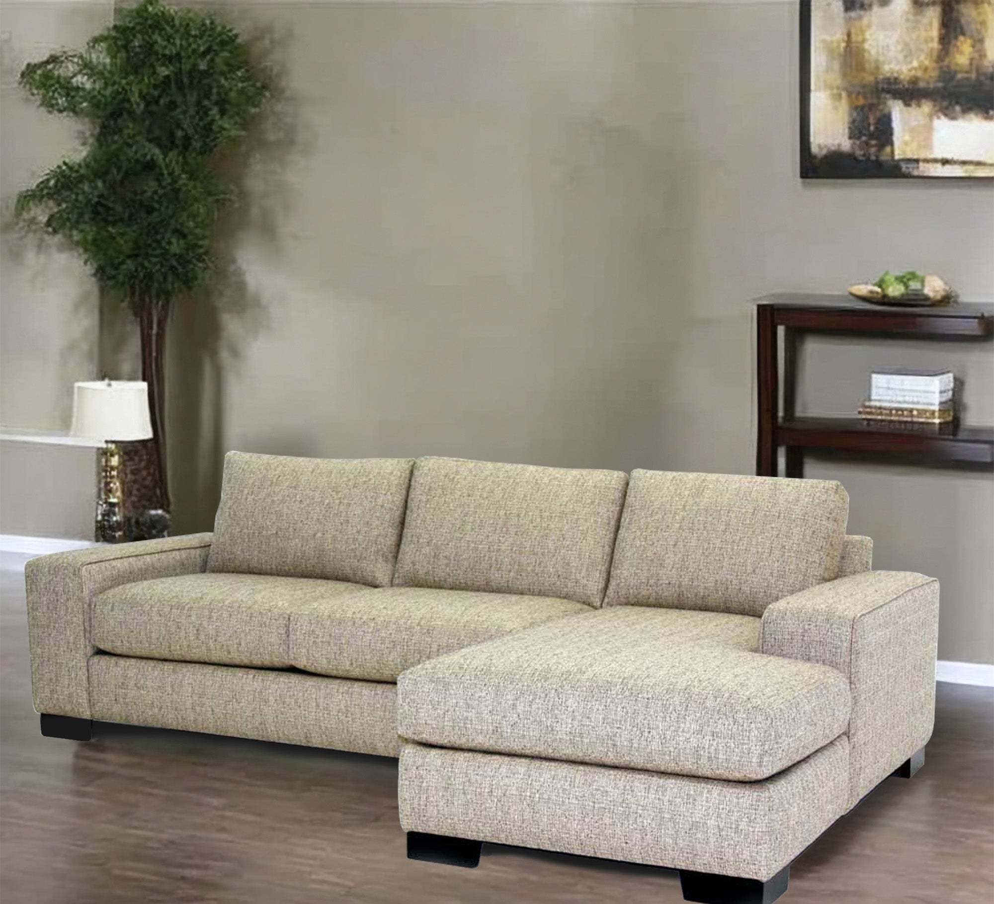 Off white corner, comfortable and attractive - Vitrine Furniture - L - shape sofa set