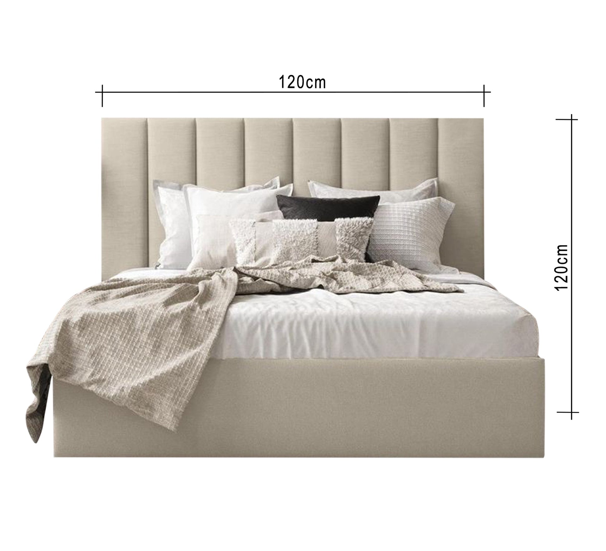 Off - white single bed - Vitrine Furniture - Furniture