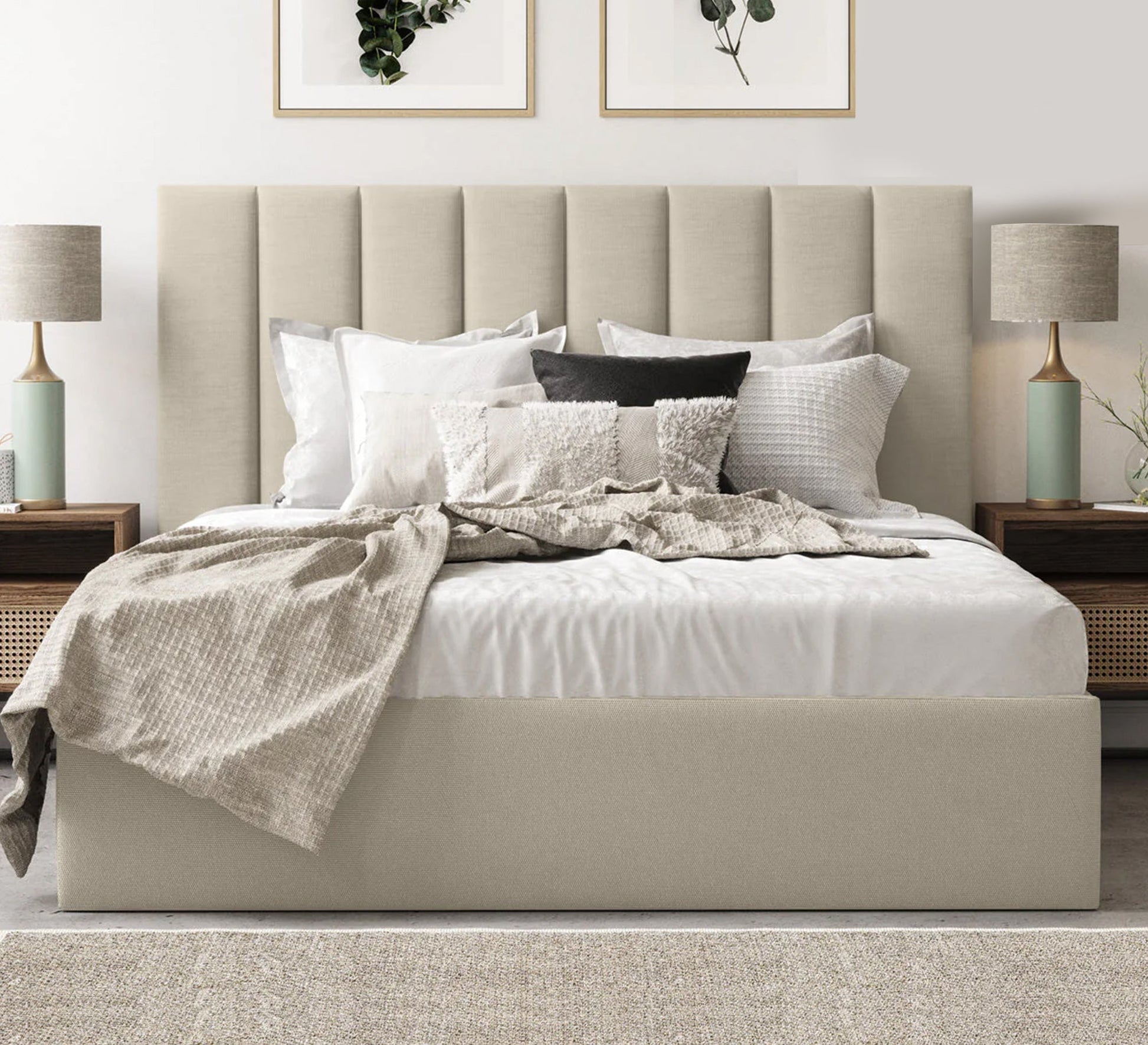 Off - white single bed - Vitrine Furniture - Furniture