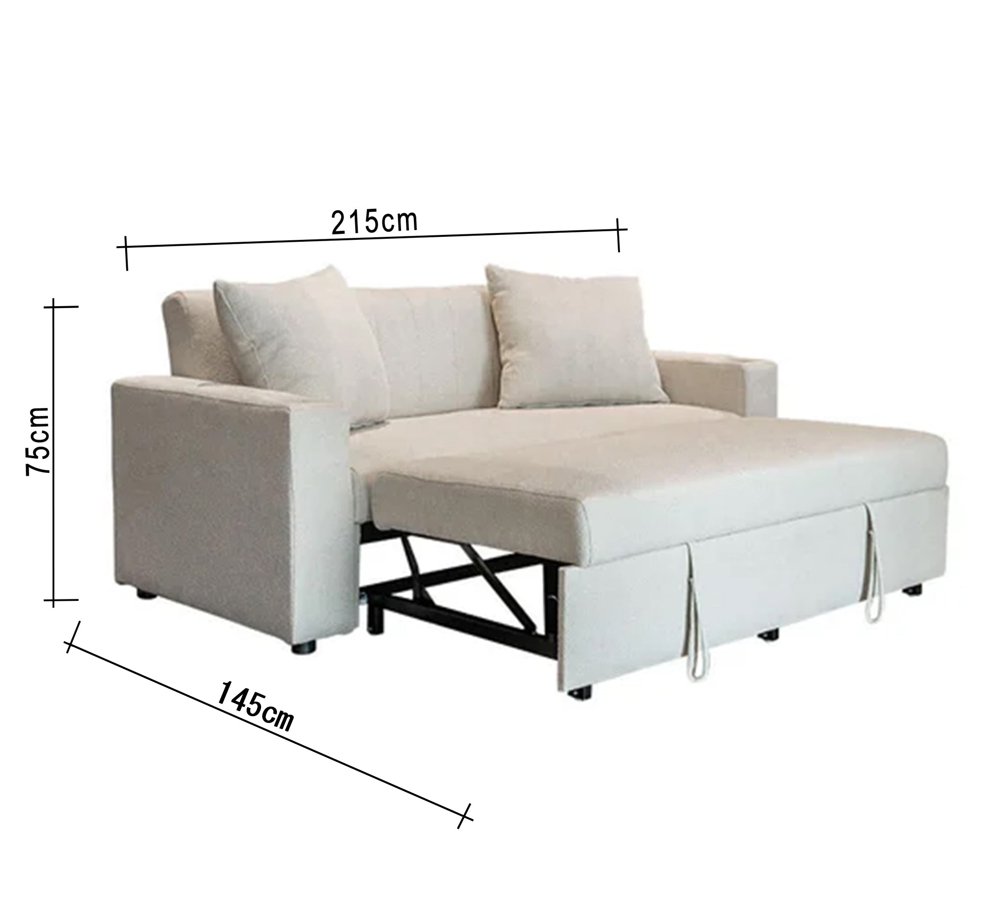 Off - White Sofa bed - Vitrine Furniture - Furniture