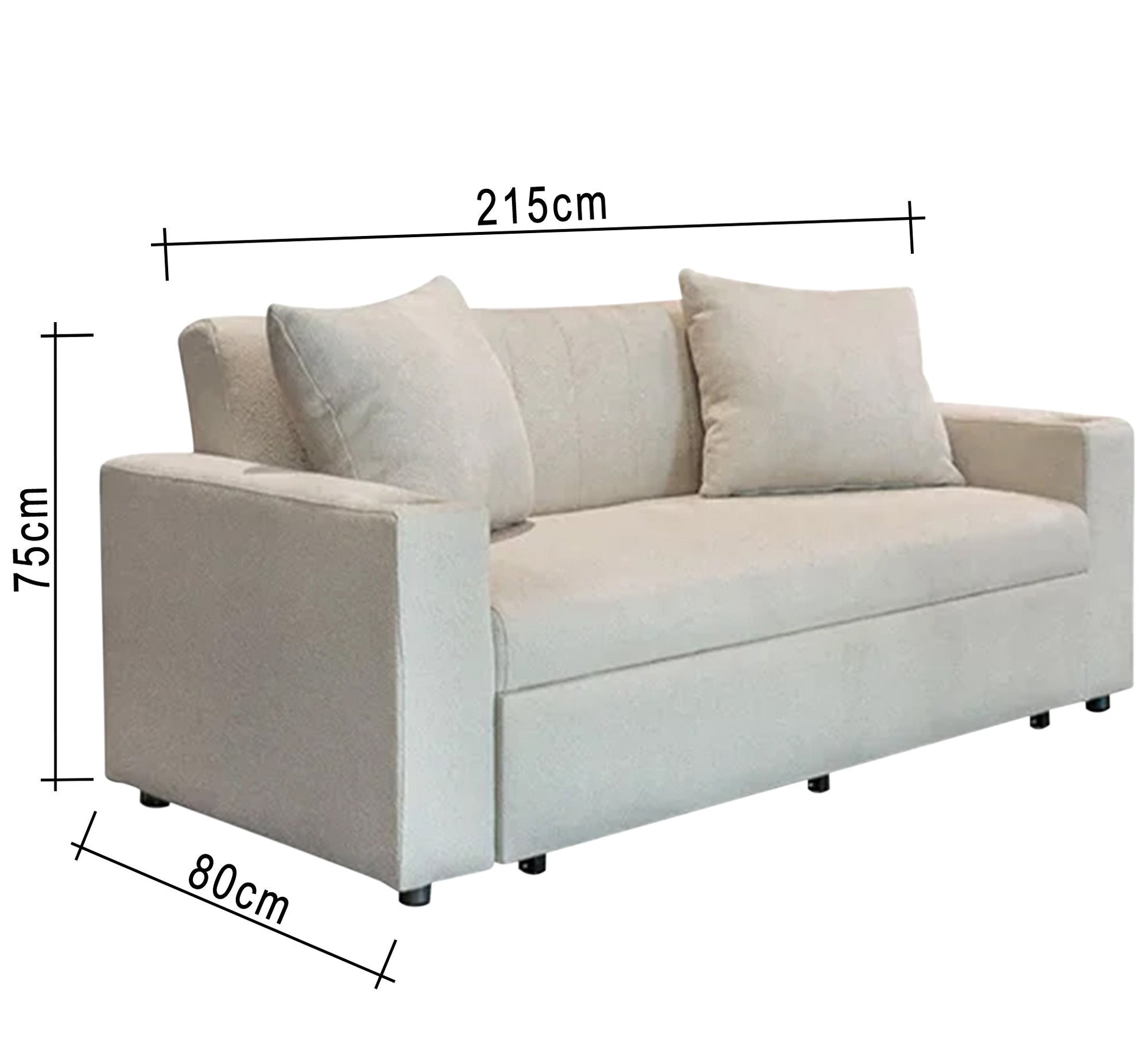 Off - White Sofa bed - Vitrine Furniture - Furniture