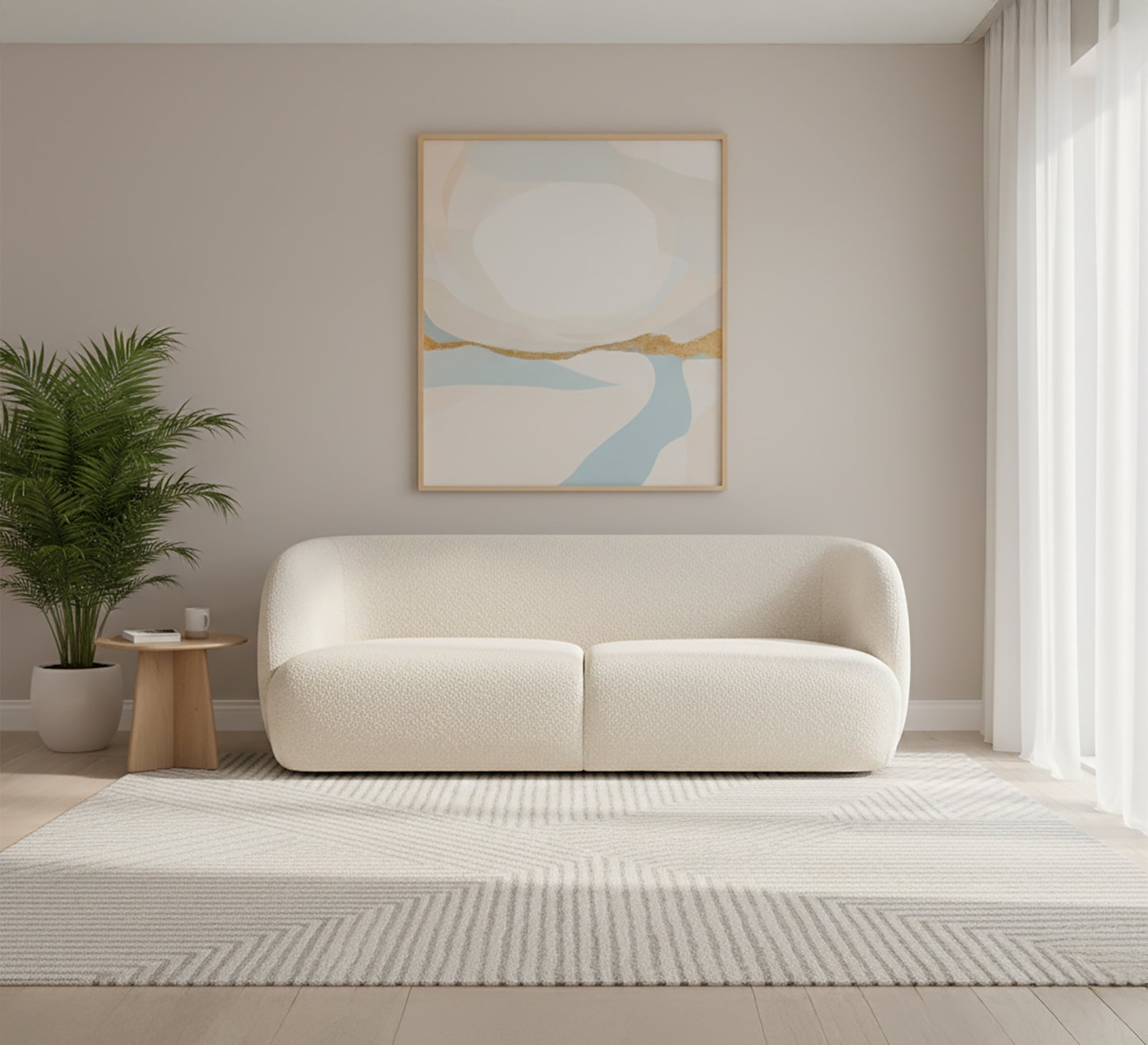 Off white sofa, fully upholstered - Vitrine Furniture - Living room Sofas