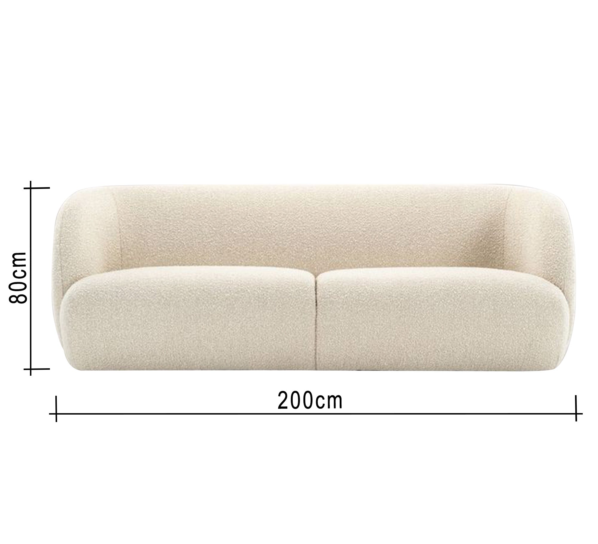 Off white sofa, fully upholstered - Vitrine Furniture - Living room Sofas