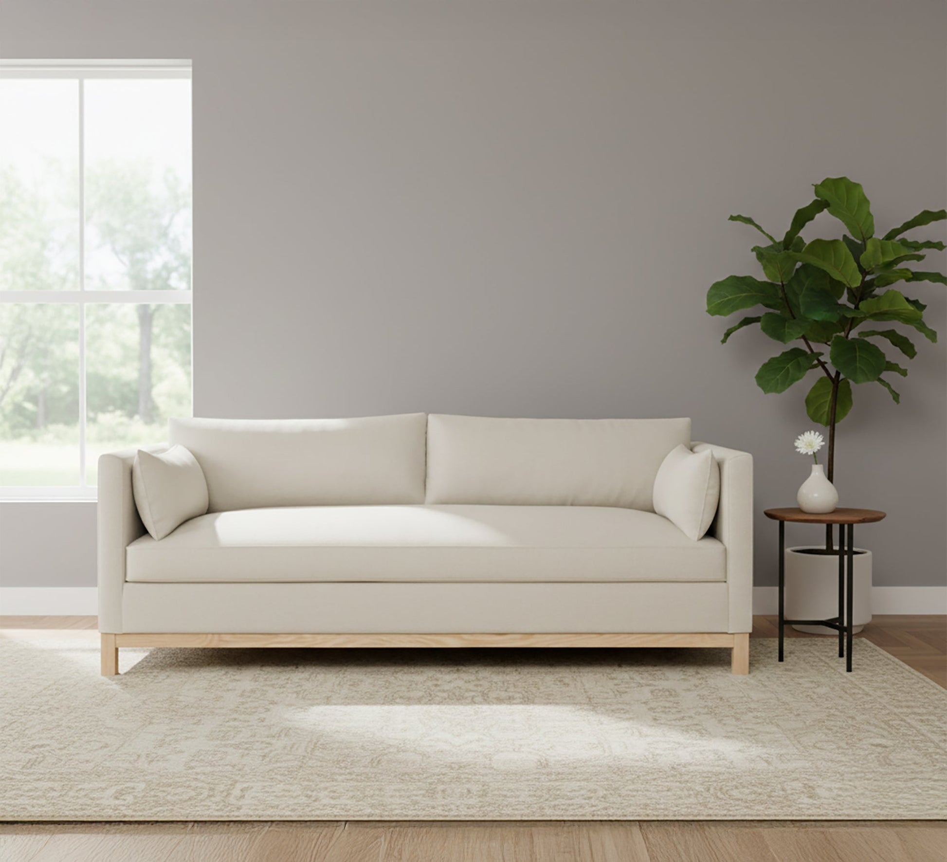 Off white sofa with armrests cushions - Vitrine Furniture - Living room Sofas