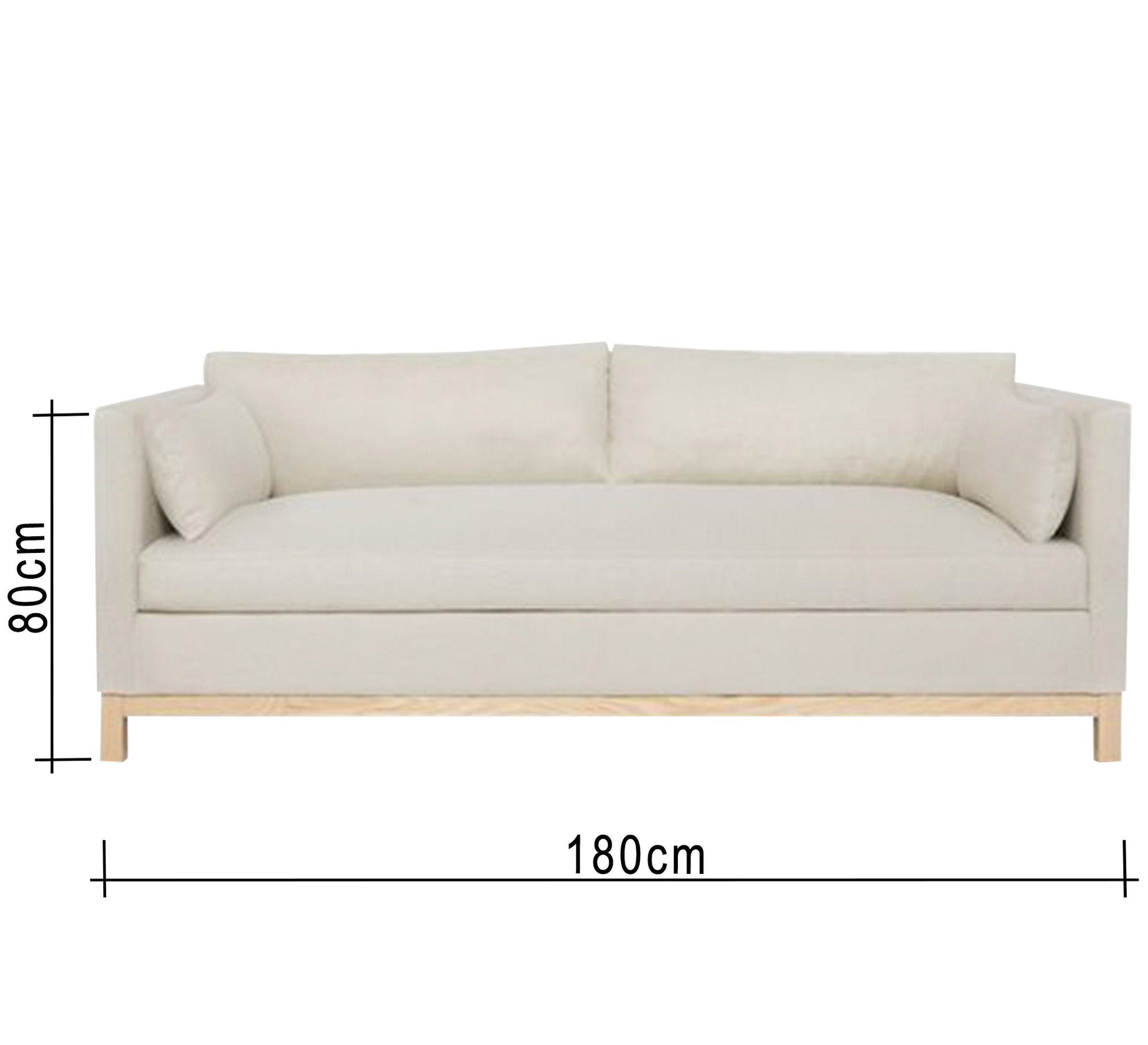 Off white sofa with armrests cushions - Vitrine Furniture - Living room Sofas