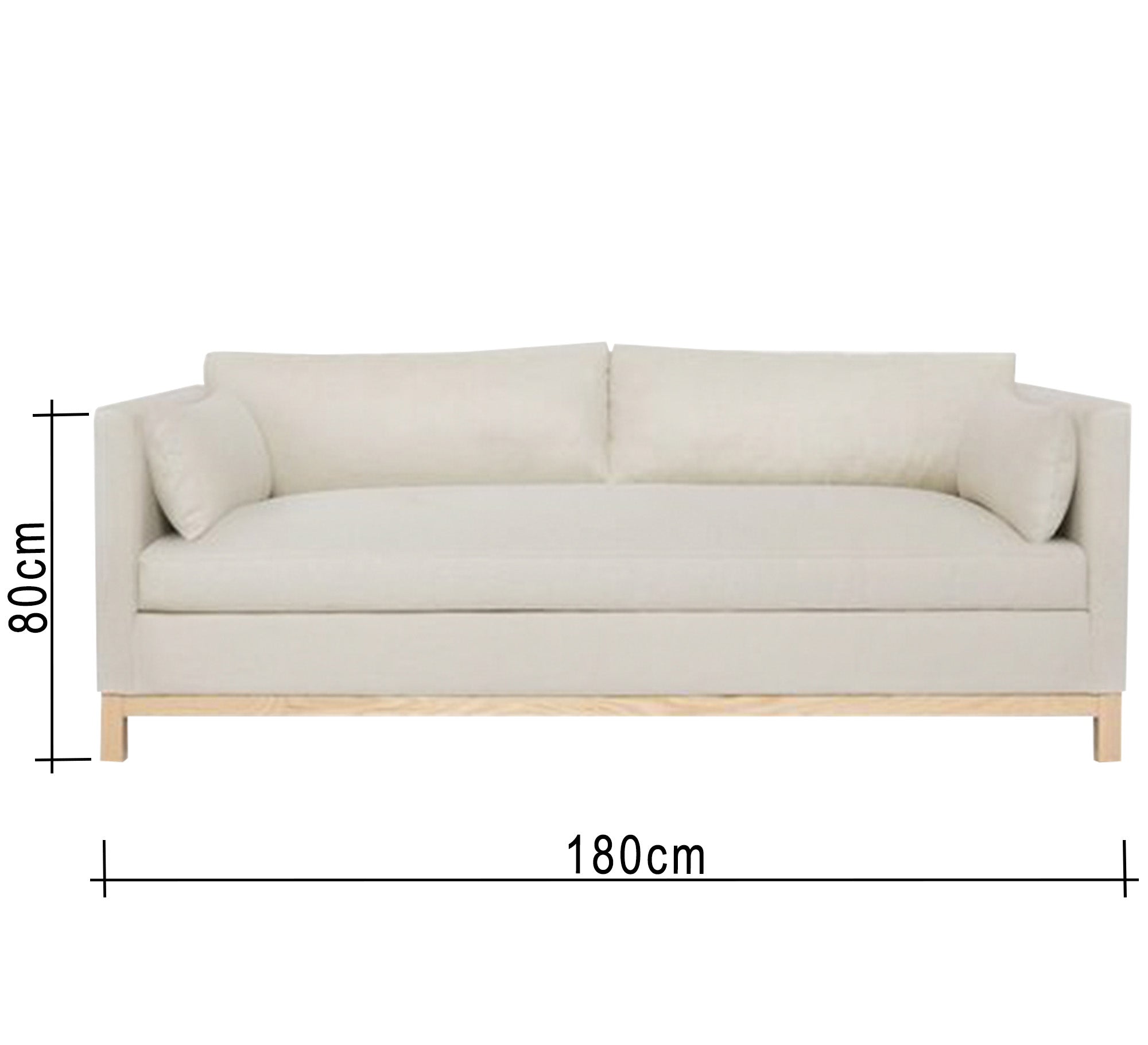 Off white sofa with armrests cushions - Vitrine Furniture - Living room Sofas