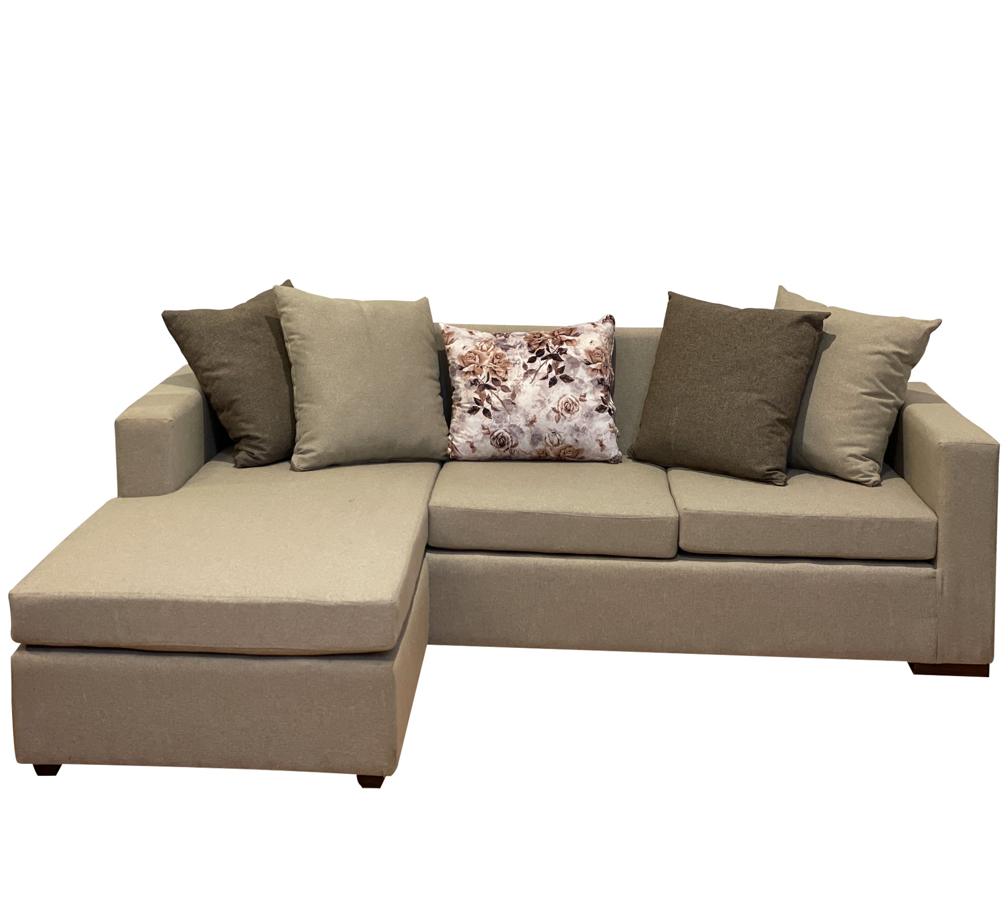 Olive & Beige Living | Cozy L Corner Sofa | Stylish Comfort - Vitrine Furniture - L - shape sofa set