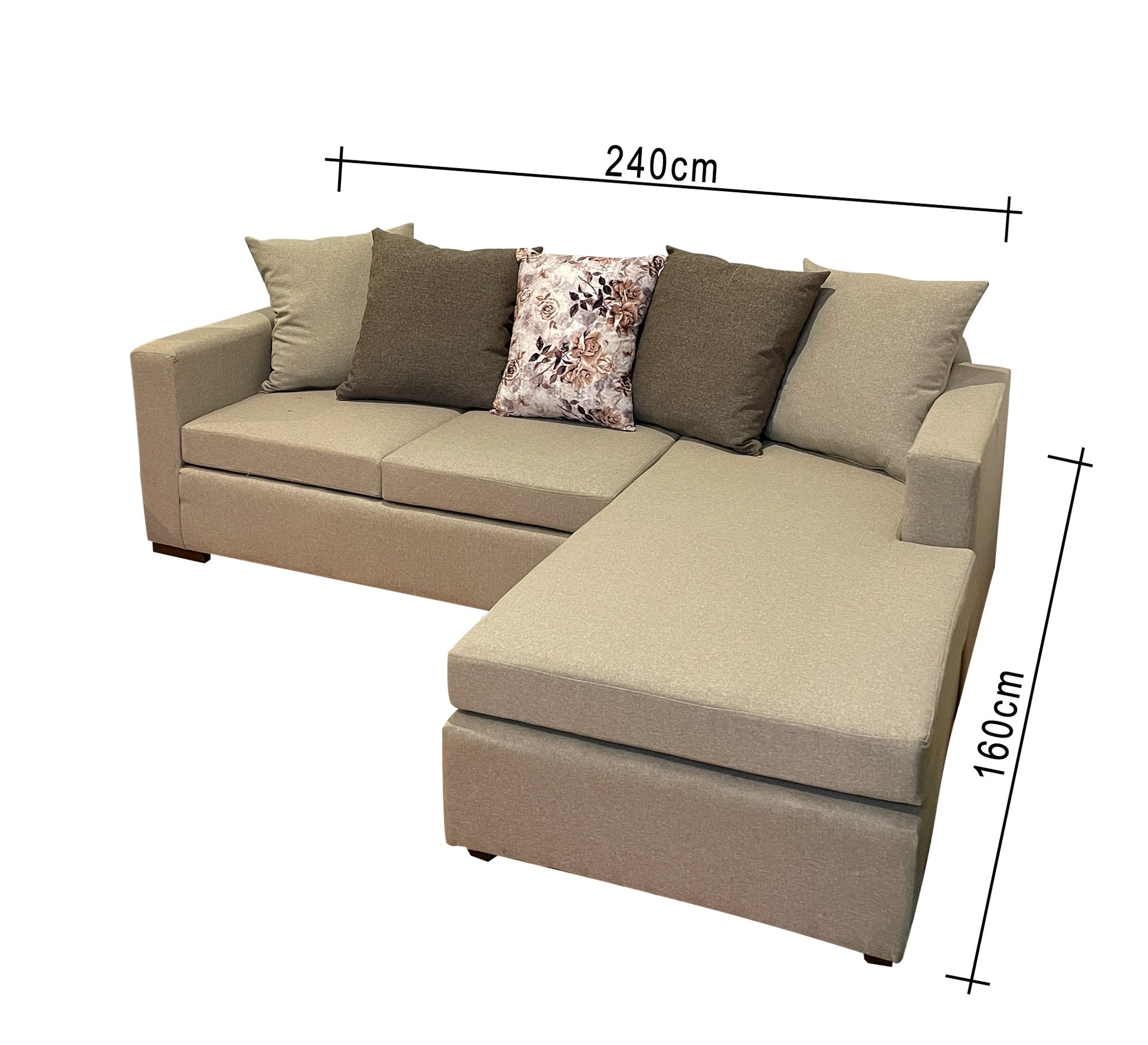 Olive & Beige Living | Cozy L Corner Sofa | Stylish Comfort - Vitrine Furniture - L - shape sofa set