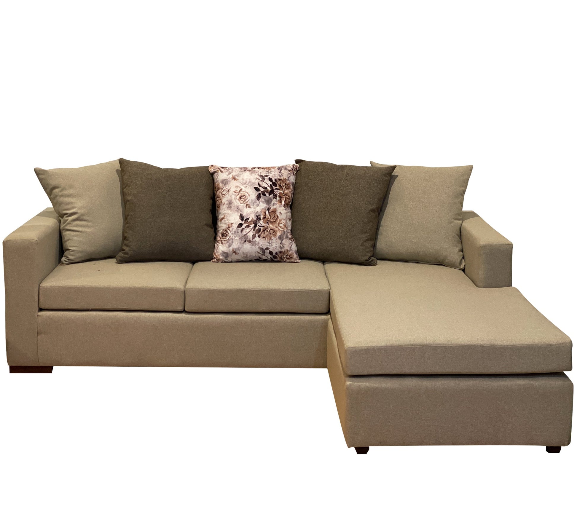 Olive & Beige Living | Cozy L Corner Sofa | Stylish Comfort - Vitrine Furniture - L - shape sofa set