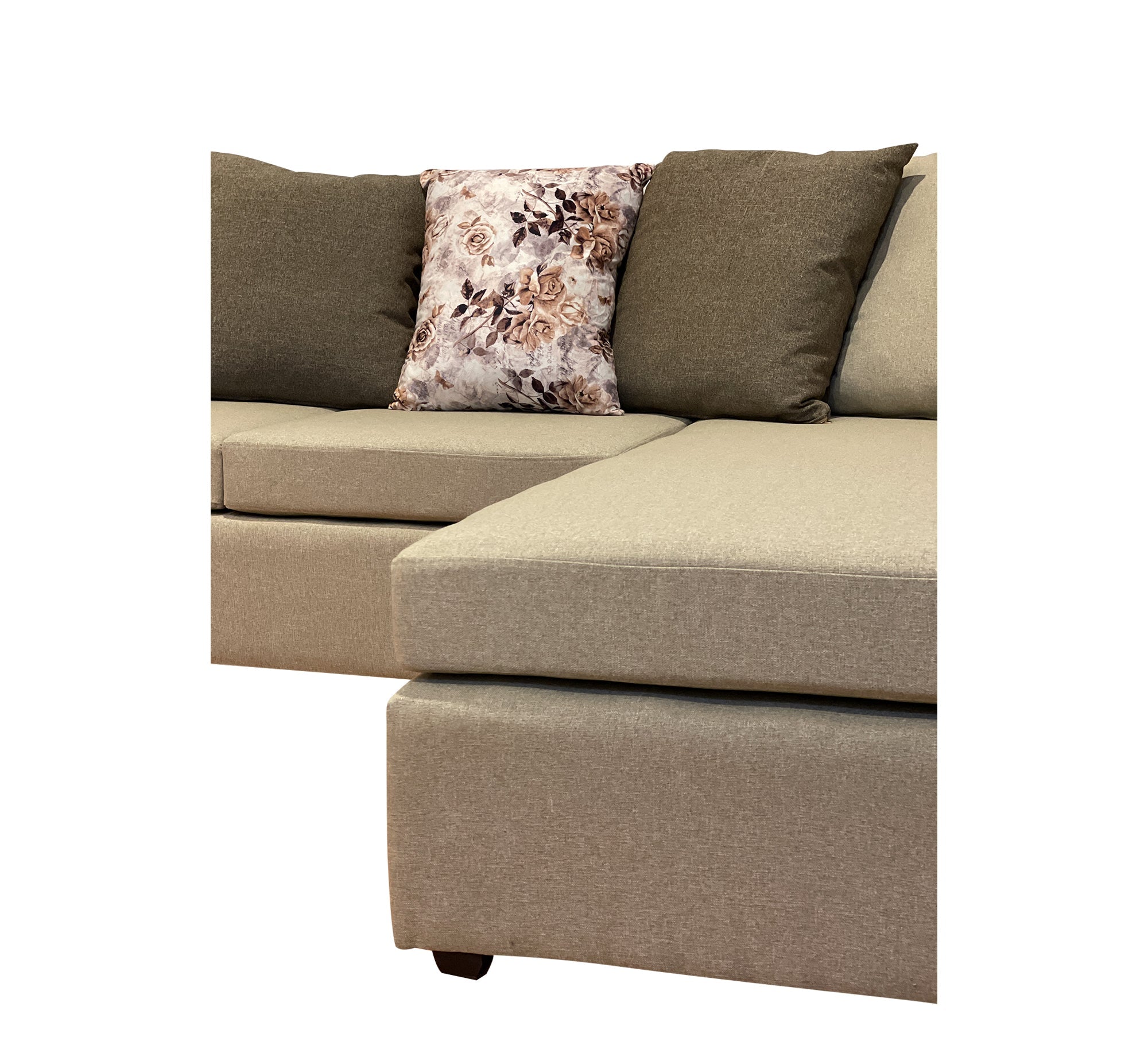 Olive & Beige Living | Cozy L Corner Sofa | Stylish Comfort - Vitrine Furniture - L - shape sofa set